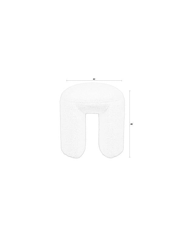 Hocker Noxx in Weiss präsentiert im Onlineshop von KAQTU Design AG. Hocker ist von White Label Living