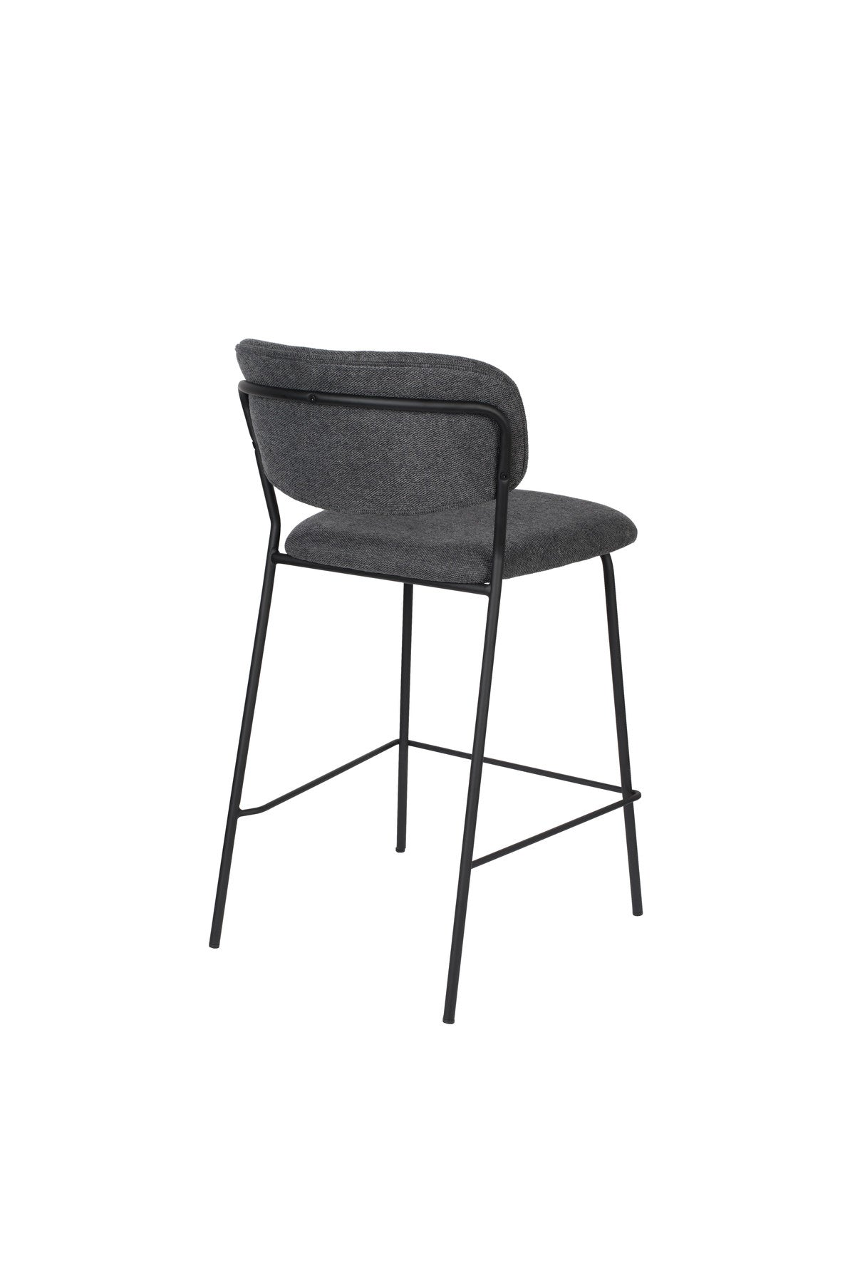 Barstuhl Jolien gepolstert in Grau präsentiert im Onlineshop von KAQTU Design AG. Barstuhl ist von White Label Living