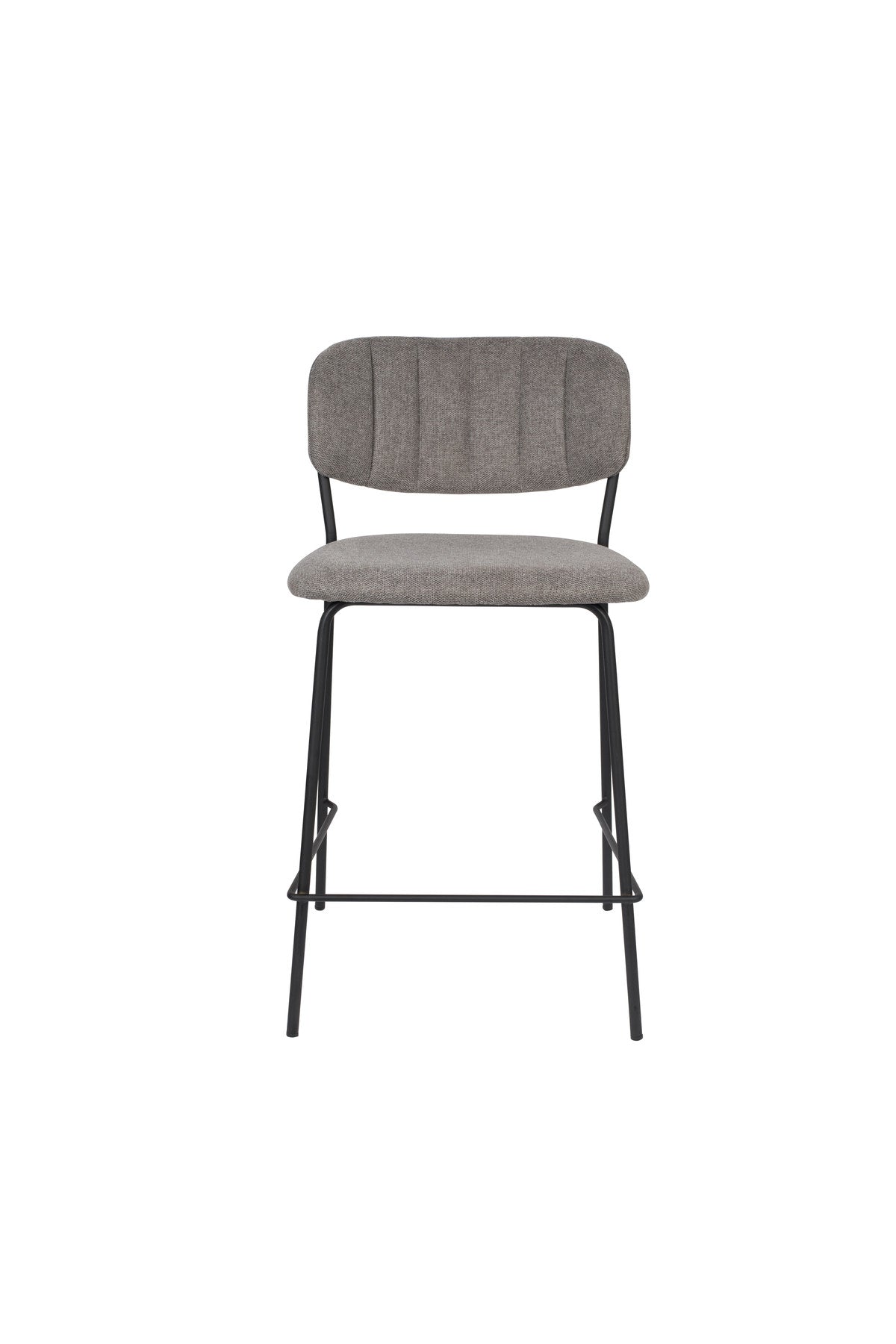 Barstuhl Jolien gepolstert in Grau präsentiert im Onlineshop von KAQTU Design AG. Barstuhl ist von White Label Living