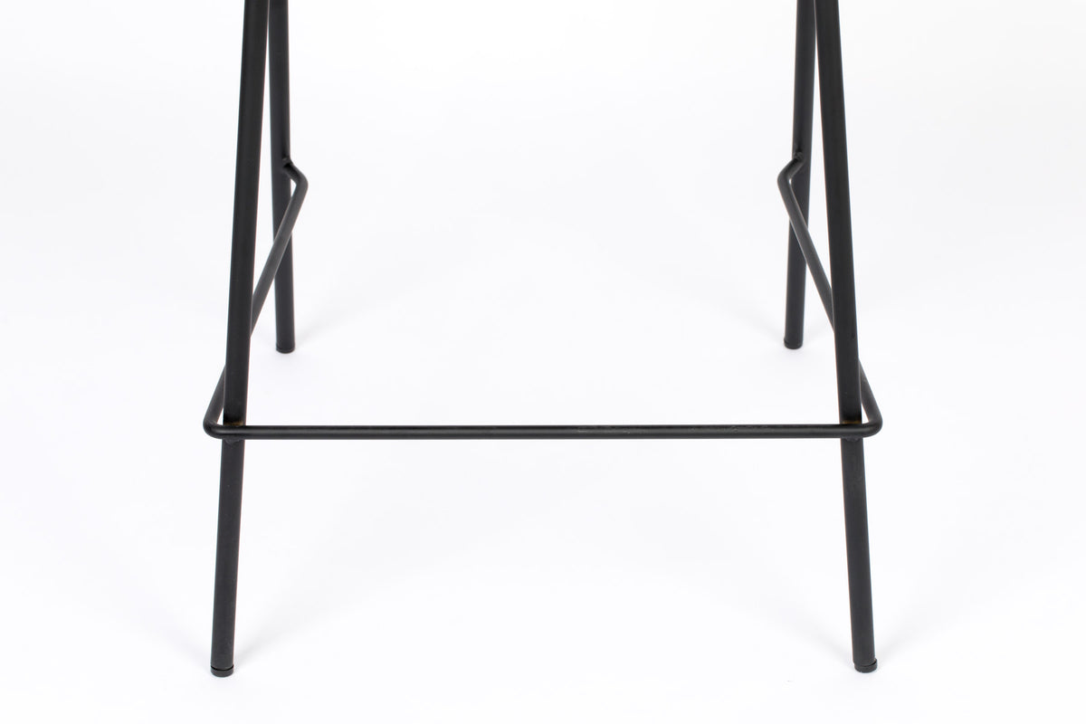 Barstuhl Jolien gepolstert in Grau präsentiert im Onlineshop von KAQTU Design AG. Barstuhl ist von White Label Living