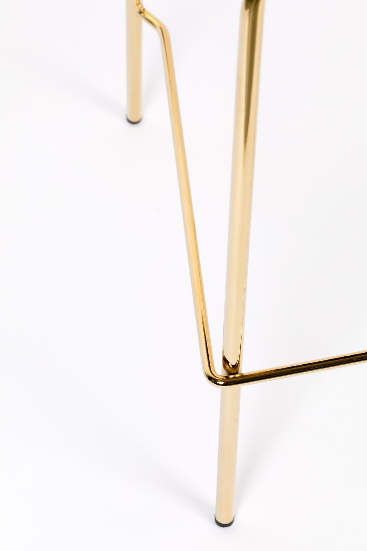 Barstuhl Jolien gepolstert in Rosa präsentiert im Onlineshop von KAQTU Design AG. Barstuhl ist von White Label Living