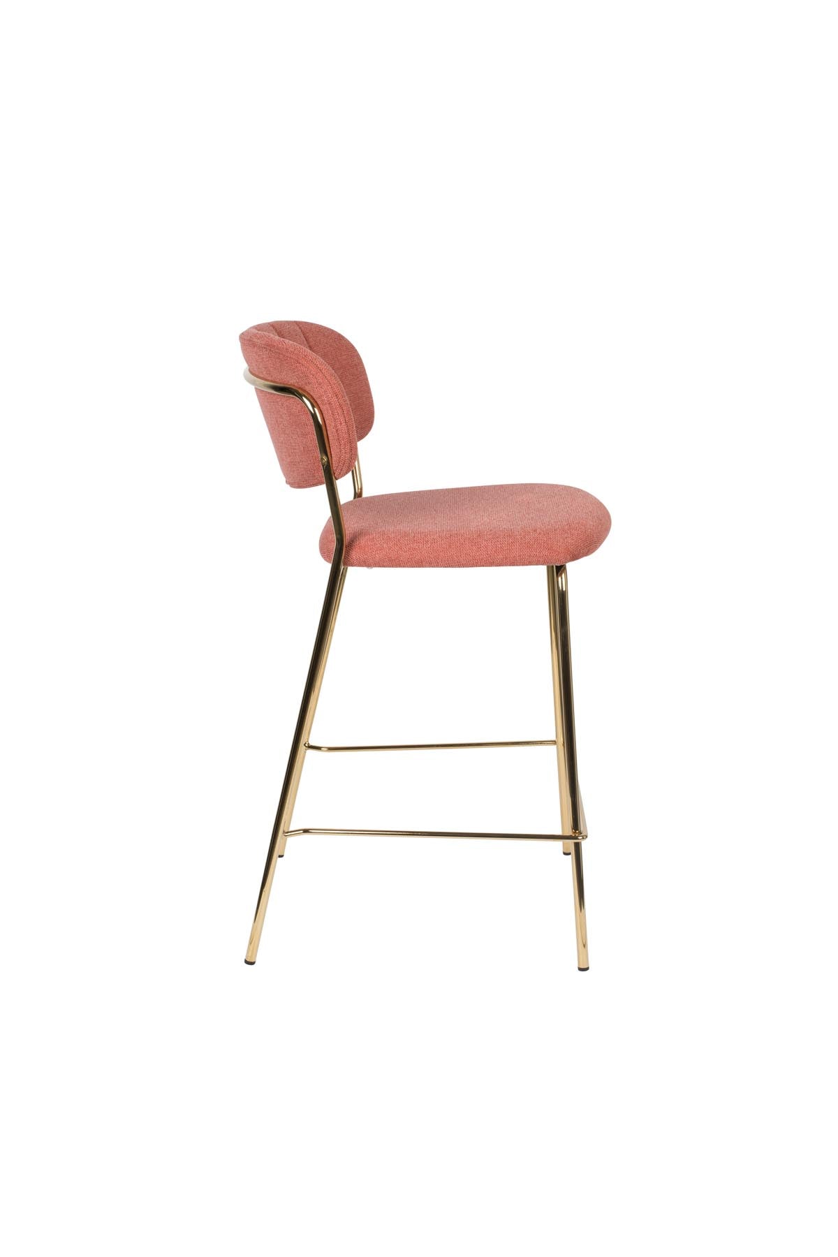 Barstuhl Jolien gepolstert in Rosa präsentiert im Onlineshop von KAQTU Design AG. Barstuhl ist von White Label Living