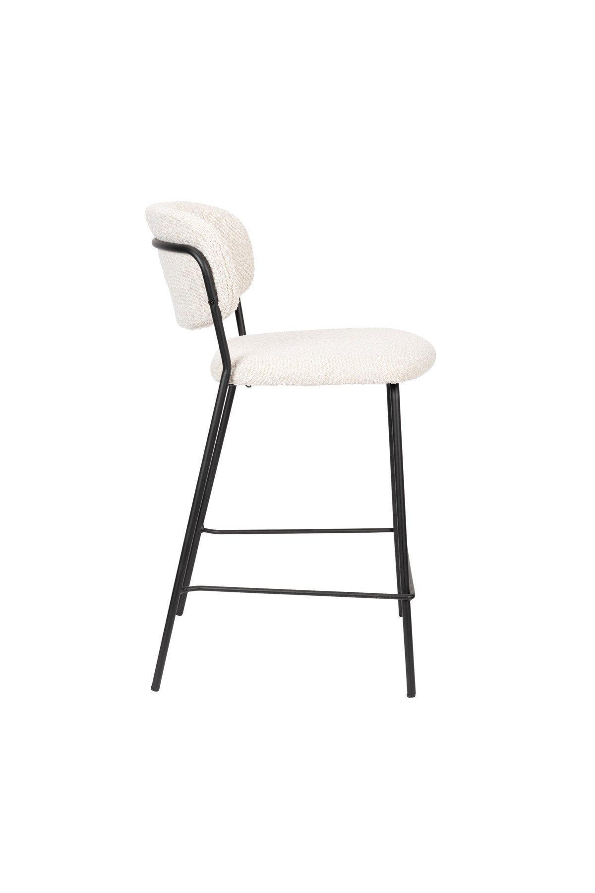 Barstuhl Jolien gepolstert in Weiss präsentiert im Onlineshop von KAQTU Design AG. Barstuhl ist von White Label Living