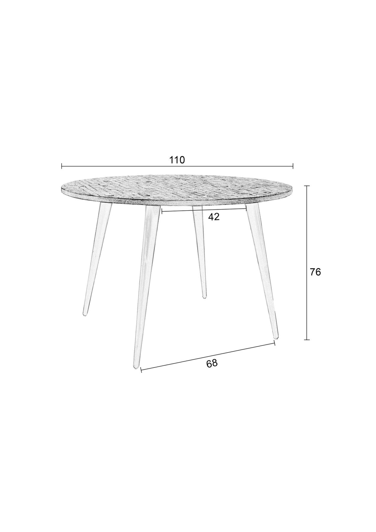 Tisch MO in Braun präsentiert im Onlineshop von KAQTU Design AG. Esstisch ist von White Label Living