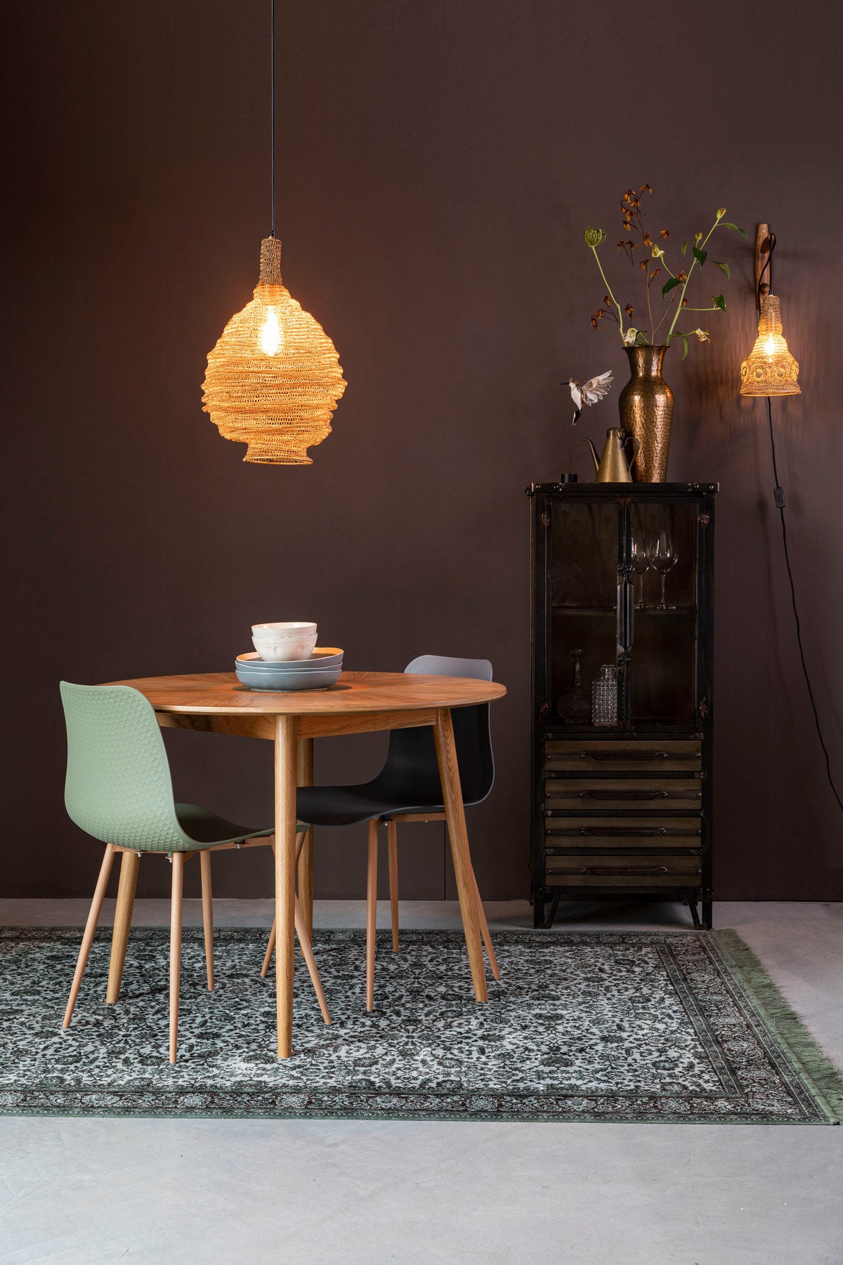 Tisch Fabio rund in Braun präsentiert im Onlineshop von KAQTU Design AG. Esstisch ist von White Label Living