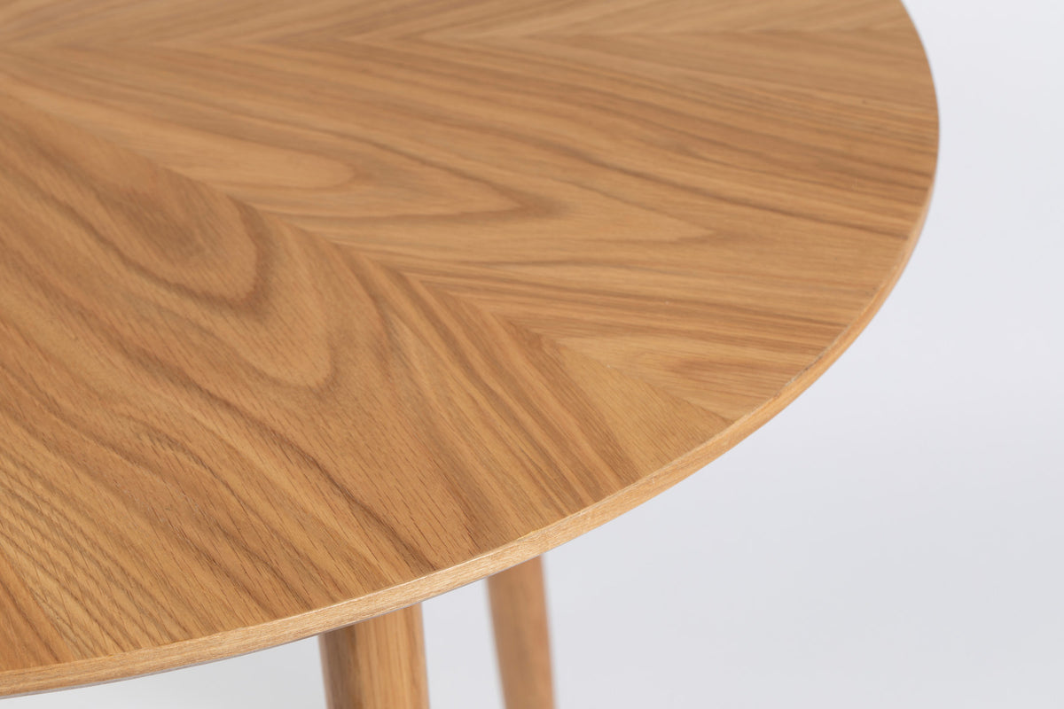 Tisch Fabio rund in Natur präsentiert im Onlineshop von KAQTU Design AG. Esstisch ist von White Label Living