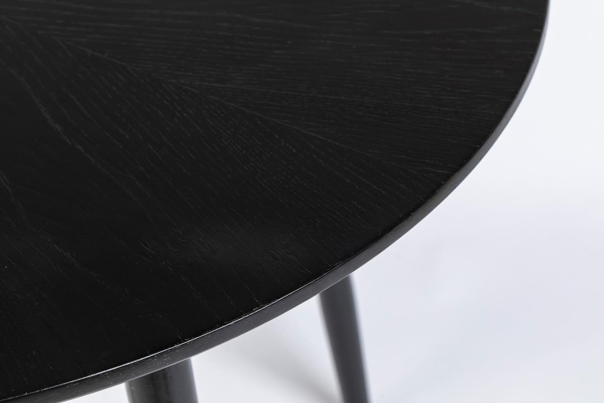 Tisch Fabio rund in Schwarz präsentiert im Onlineshop von KAQTU Design AG. Esstisch ist von White Label Living