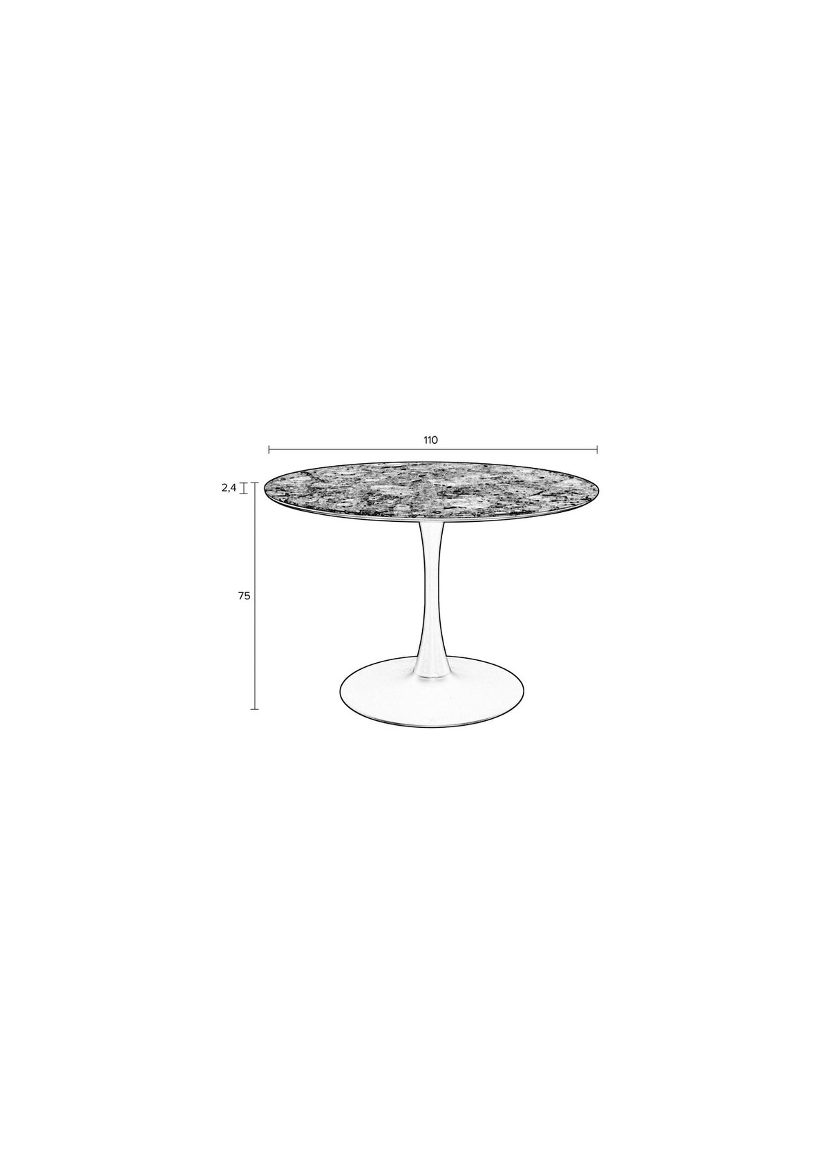 Tisch MARU WHITE in Weiss präsentiert im Onlineshop von KAQTU Design AG. Esstisch ist von White Label Living