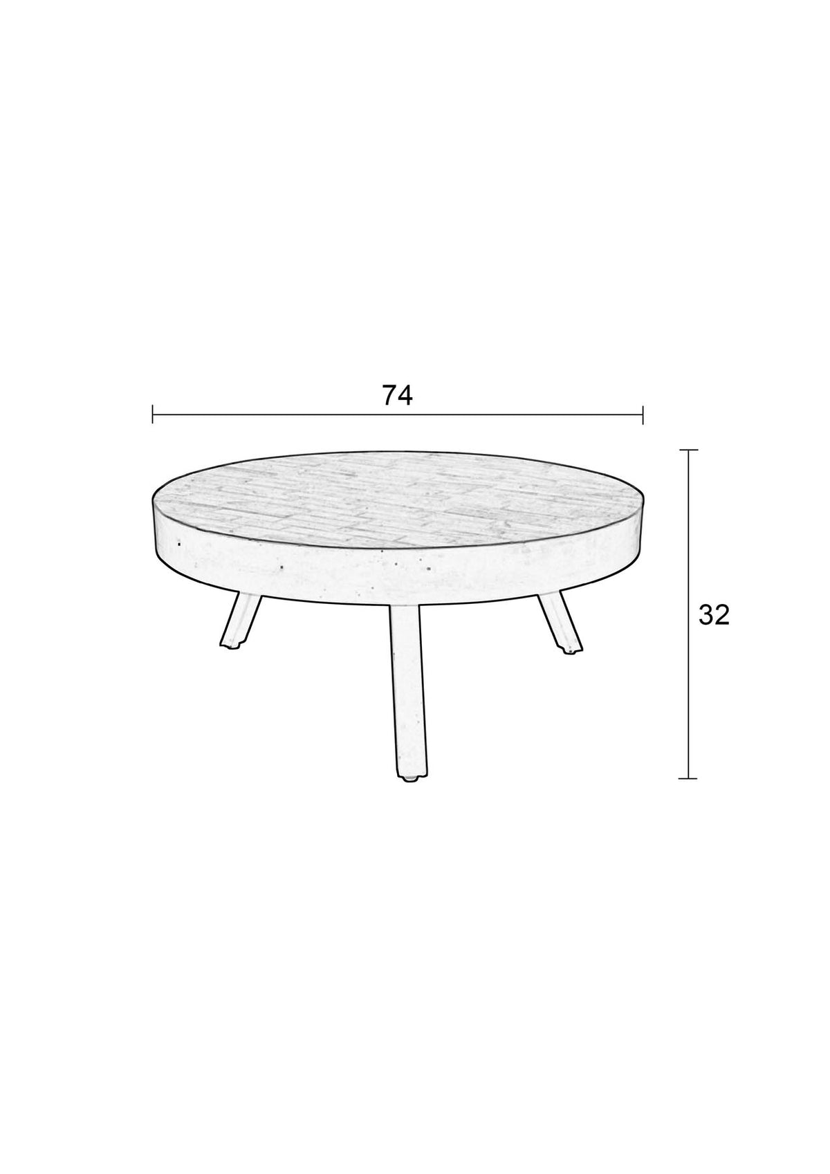 Beistelltisch SURI in Braun präsentiert im Onlineshop von KAQTU Design AG. Couchtisch ist von White Label Living