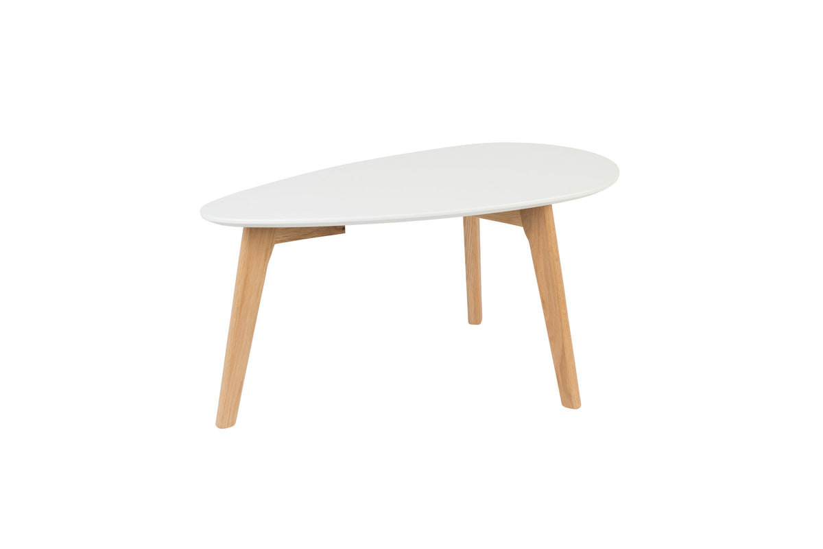Beistelltisch Drop 2er Set in Weiss/Natur präsentiert im Onlineshop von KAQTU Design AG. Couchtisch ist von White Label Living