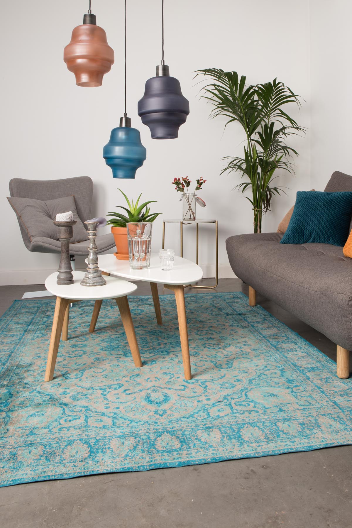 Beistelltisch Drop 2er Set in Weiss/Natur präsentiert im Onlineshop von KAQTU Design AG. Couchtisch ist von White Label Living