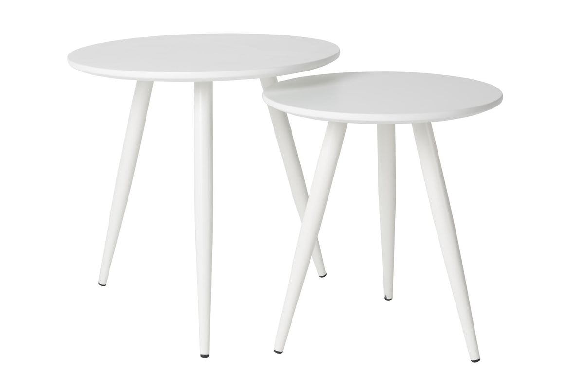 Beistelltisch Daven 2er Set in Weiss präsentiert im Onlineshop von KAQTU Design AG. Beistelltisch ist von White Label Living