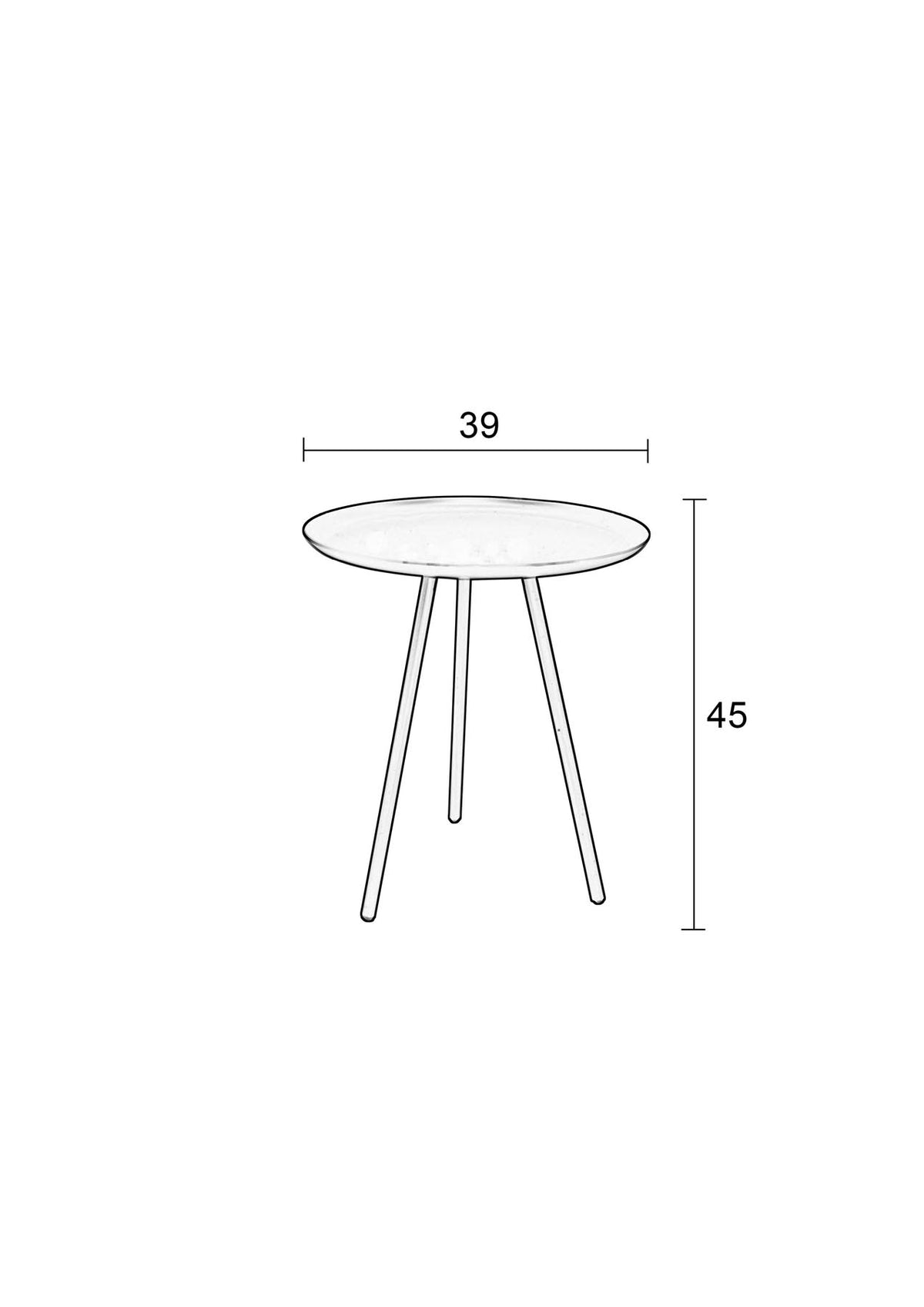 Beistelltisch Frost in Kupfer präsentiert im Onlineshop von KAQTU Design AG. Beistelltisch ist von White Label Living