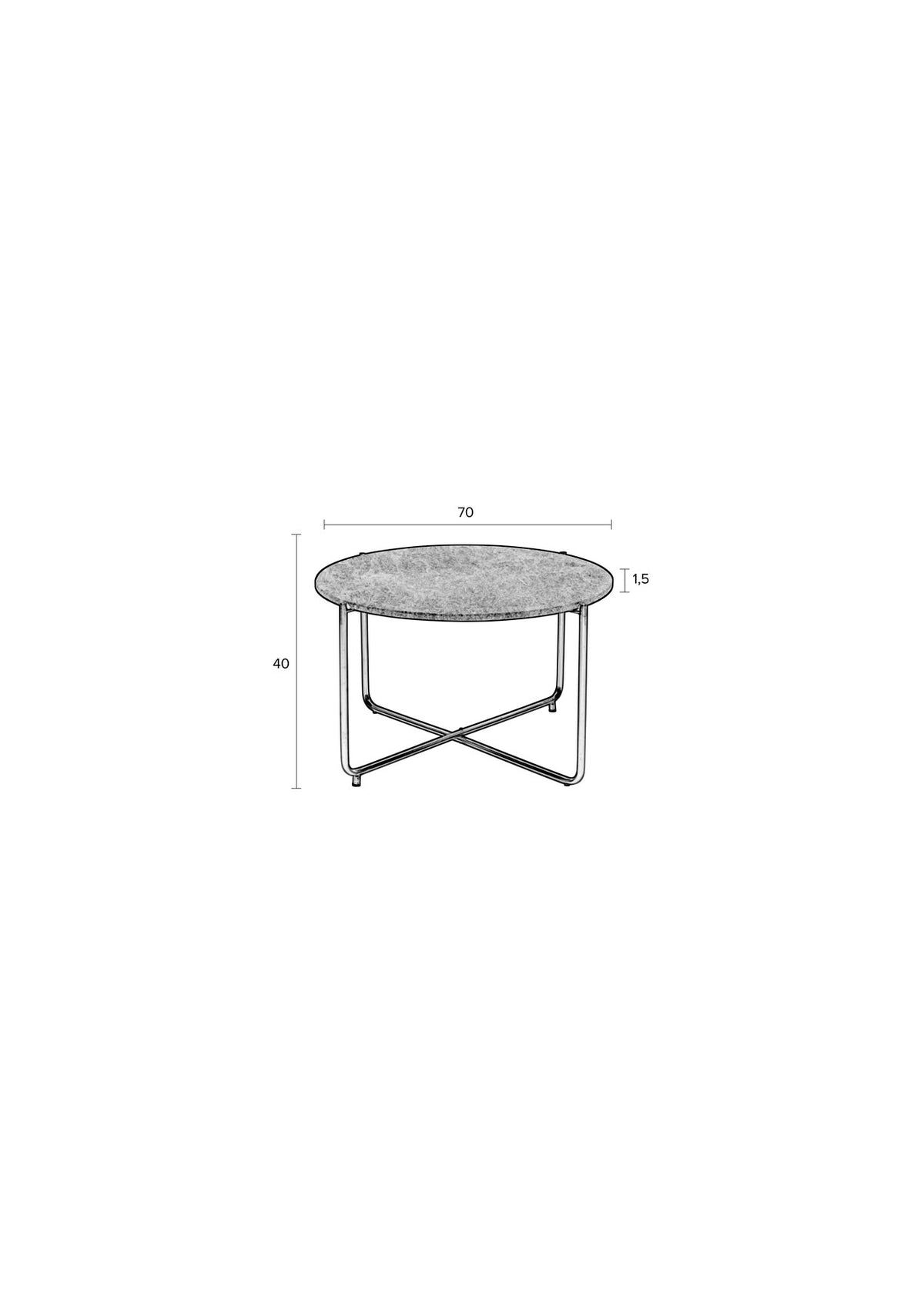 Beistelltisch TIMPA MARBLE in Grün präsentiert im Onlineshop von KAQTU Design AG. Couchtisch ist von White Label Living