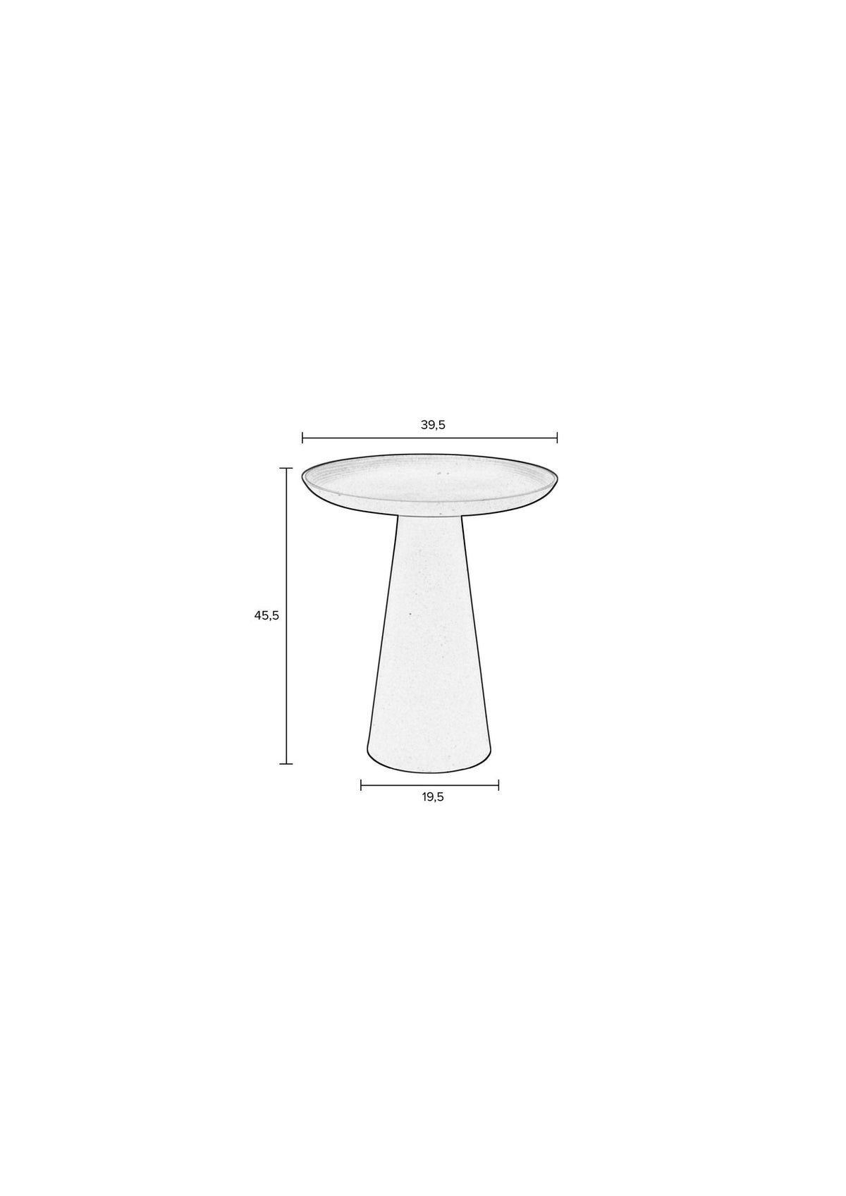 Beistelltisch Ringar in Elfenbein präsentiert im Onlineshop von KAQTU Design AG. Beistelltisch ist von White Label Living