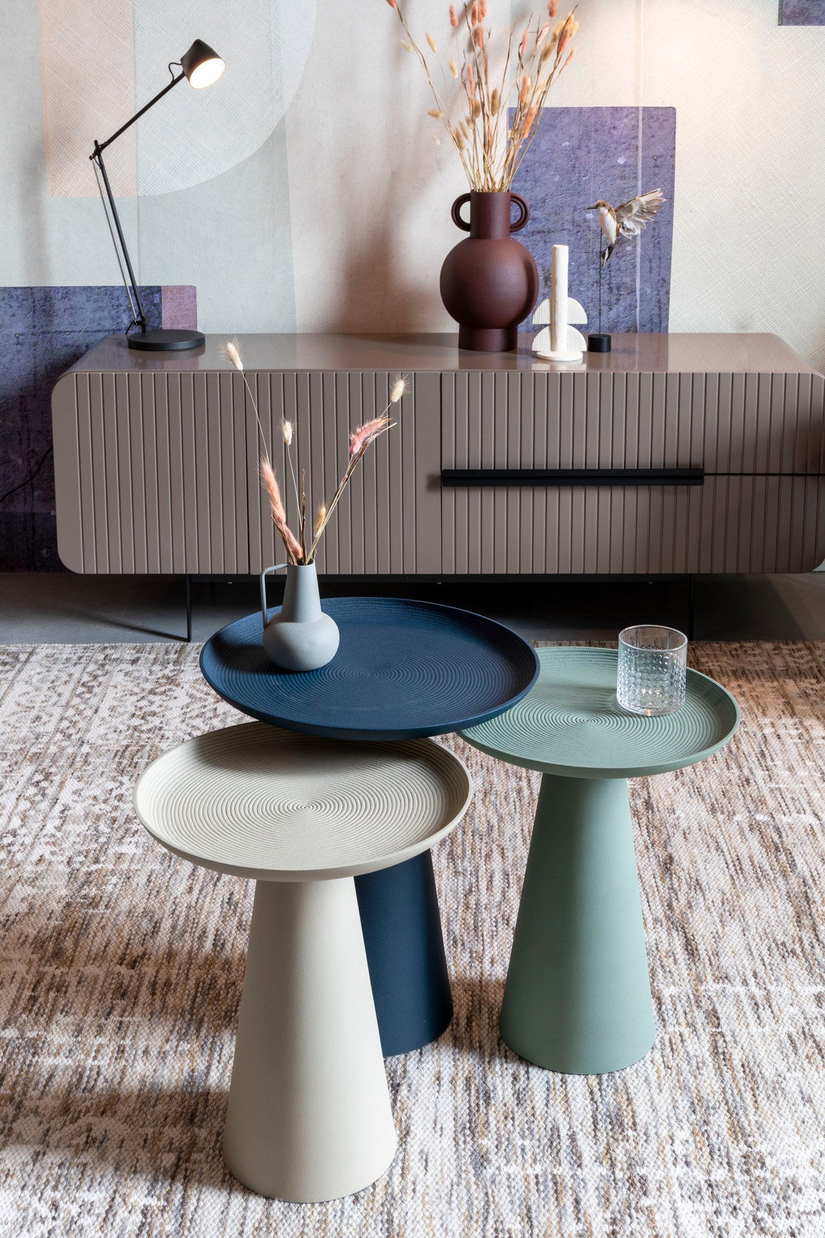 Beistelltisch Ringar in Grün präsentiert im Onlineshop von KAQTU Design AG. Beistelltisch ist von White Label Living