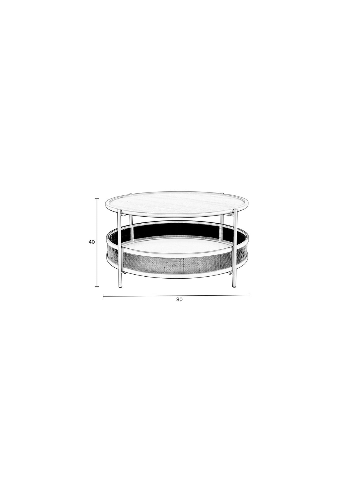 Beistelltisch MAKOTO in Sand präsentiert im Onlineshop von KAQTU Design AG. Couchtisch ist von White Label Living