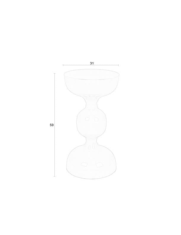 Lars Beistelltisch Elfenbein in Weiss präsentiert im Onlineshop von KAQTU Design AG. Beistelltisch ist von White Label Living