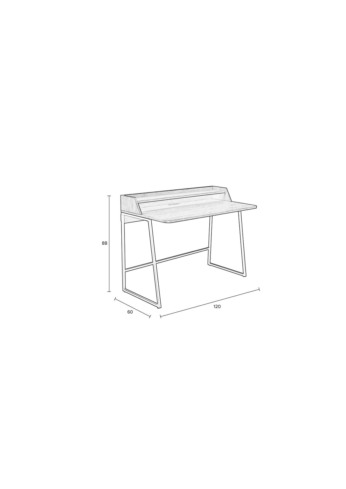 Schreibtisch GIORGIO in Schwarz präsentiert im Onlineshop von KAQTU Design AG. Schreibtisch ist von White Label Living