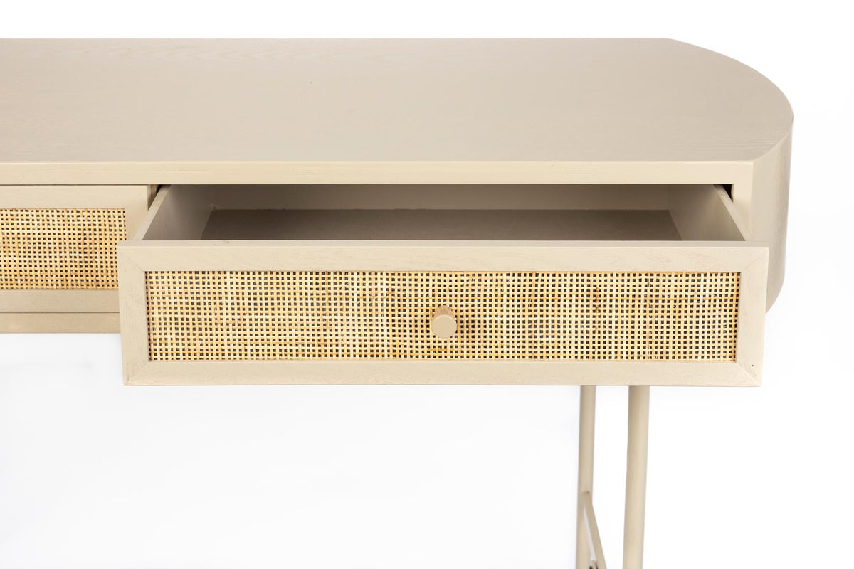 Konsolentisch AMAYA 2DR in beige präsentiert im Onlineshop von KAQTU Design AG. Konsolentisch ist von White Label Living