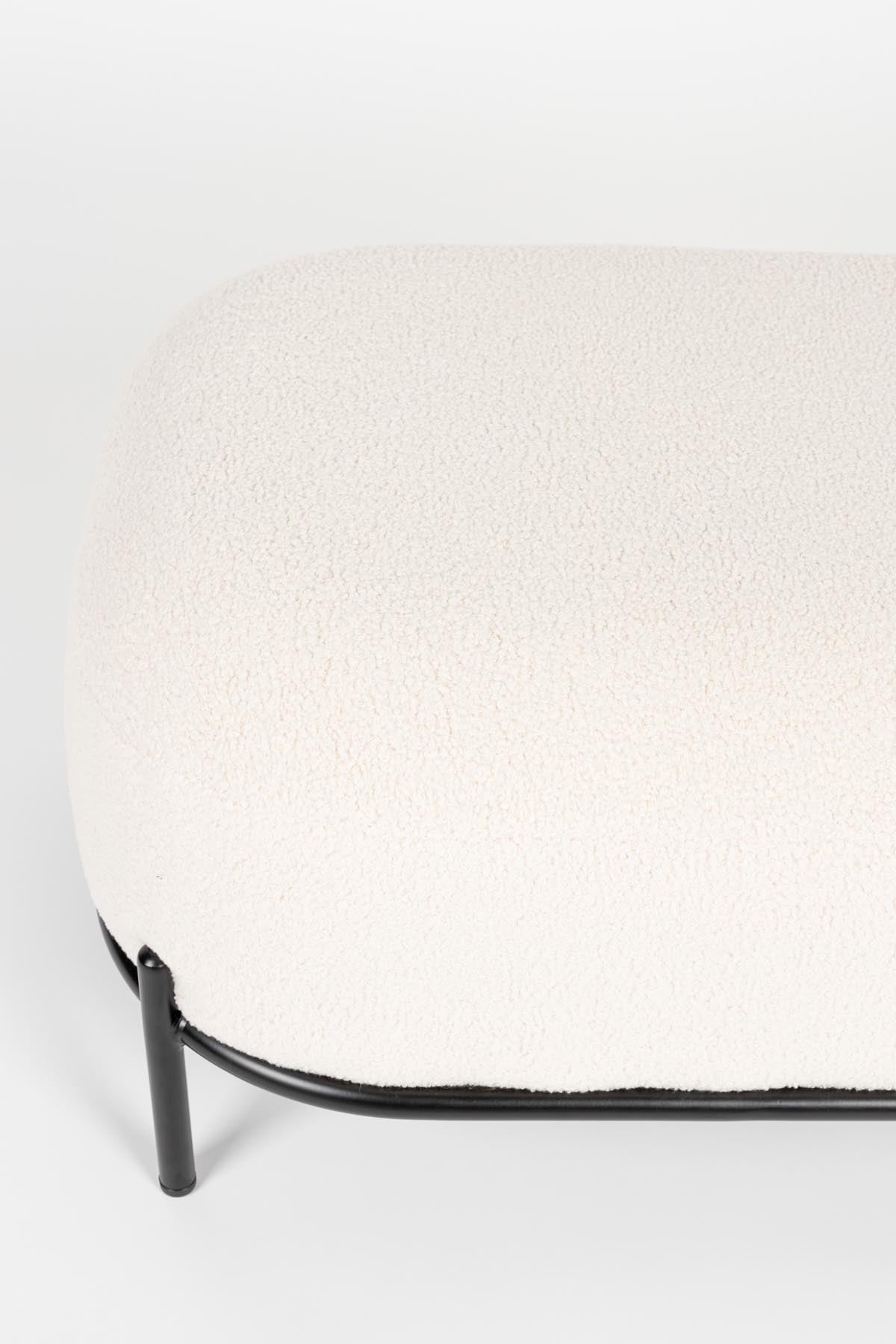 Hocker POLLY in Elfenbein präsentiert im Onlineshop von KAQTU Design AG. Hocker ist von White Label Living