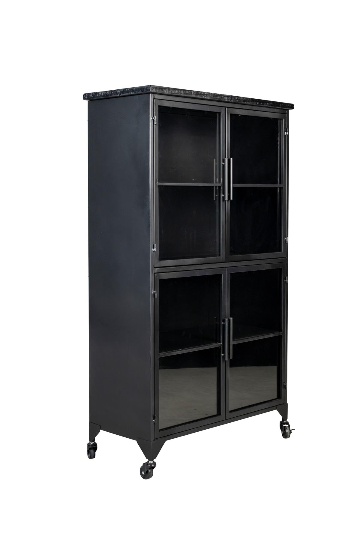 Cabinet FERRE in Schwarz präsentiert im Onlineshop von KAQTU Design AG. Vitrine ist von White Label Living