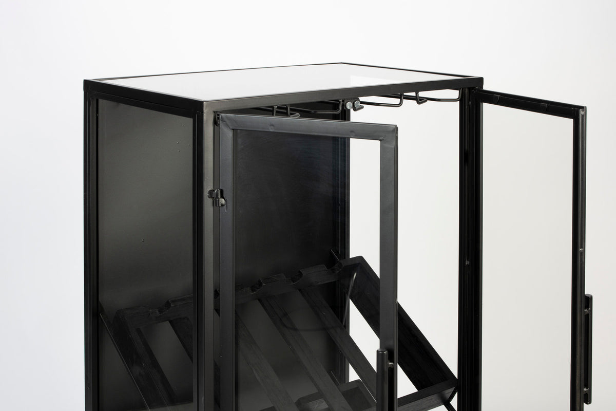 Weinregal ROB in Schwarz präsentiert im Onlineshop von KAQTU Design AG. Weinregal ist von White Label Living