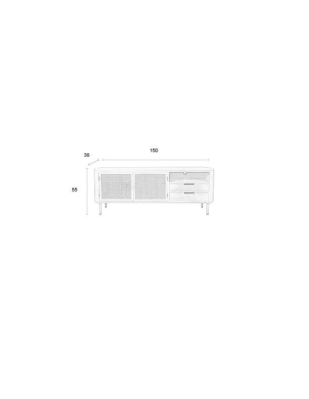 Sideboard Amaya in beige präsentiert im Onlineshop von KAQTU Design AG. Sideboard ist von White Label Living