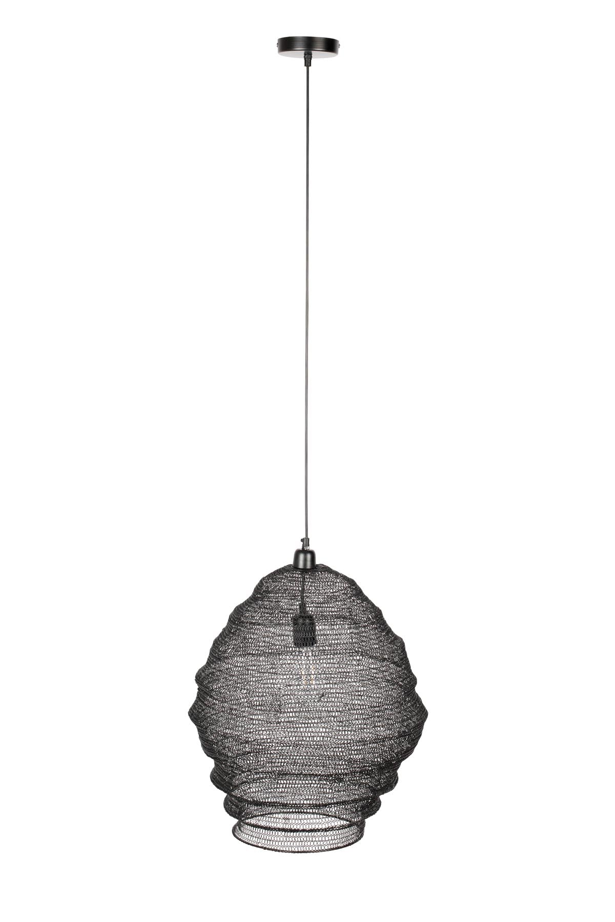Pendellampe Lena in Schwarz präsentiert im Onlineshop von KAQTU Design AG. Pendelleuchte ist von White Label Living