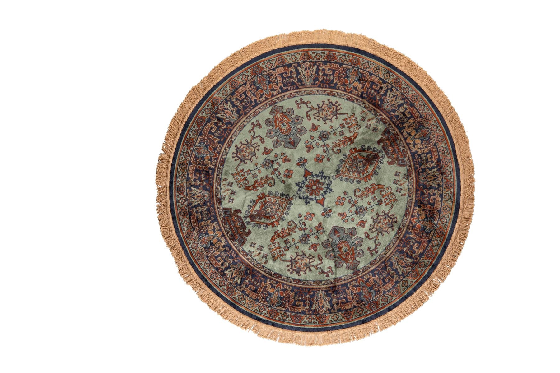 Teppich Raz rund in Grün präsentiert im Onlineshop von KAQTU Design AG. Teppich ist von White Label Living