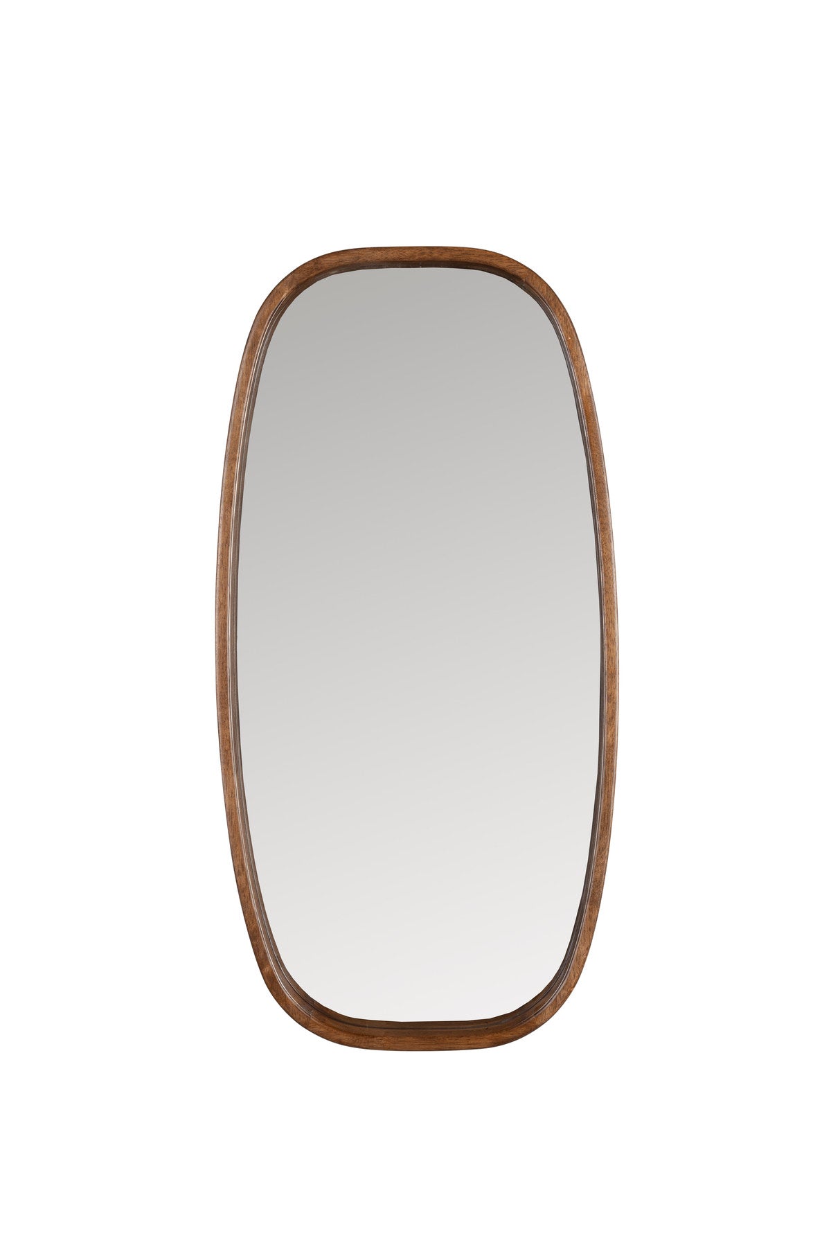 Hochformatiger beiger Wandspiegel Nyko Mirror M von White Label Living