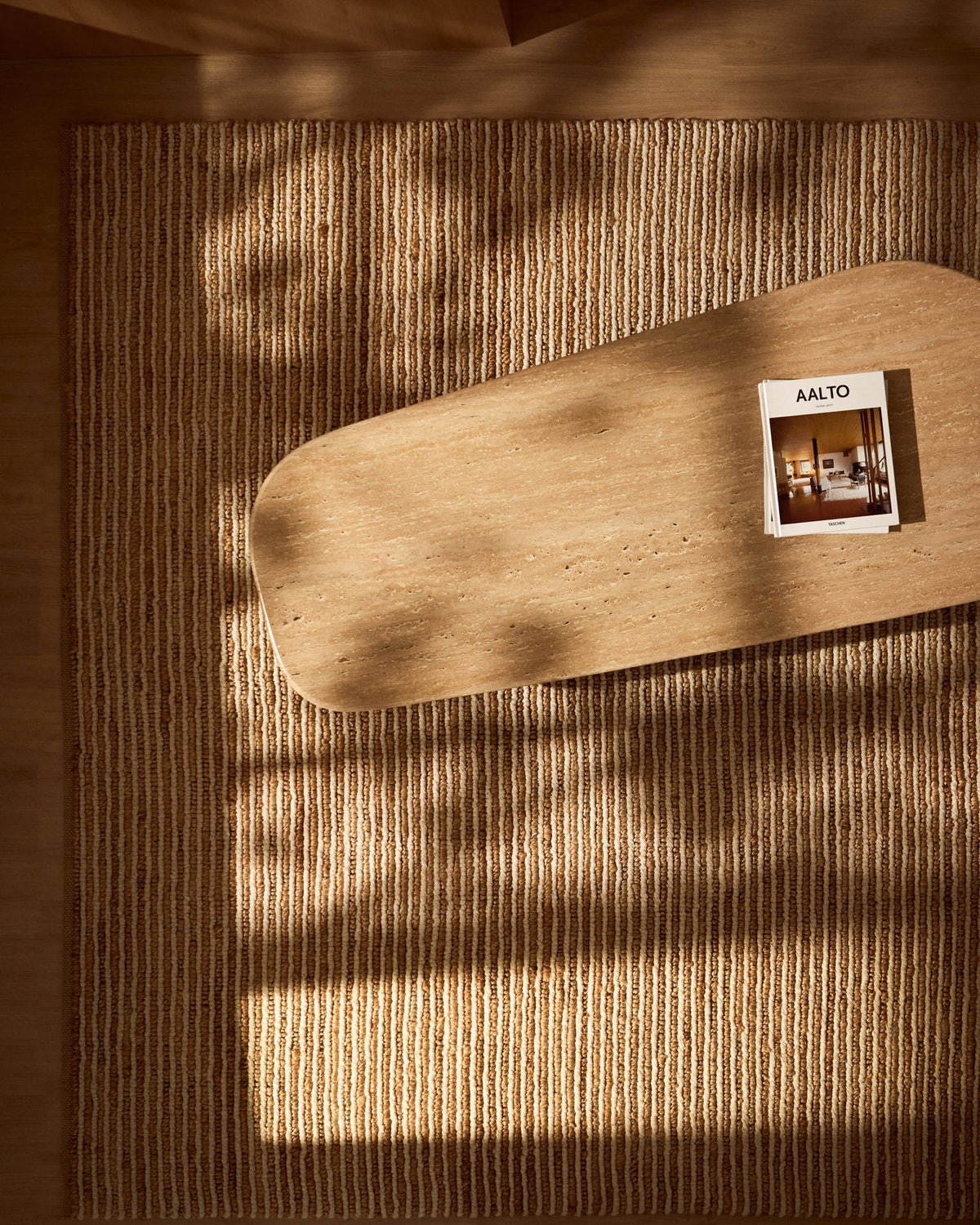 Teppich Derule aus Jute und Wolle in Beige 230 x 160 cm in Natur präsentiert im Onlineshop von KAQTU Design AG. Teppich ist von Kave Home