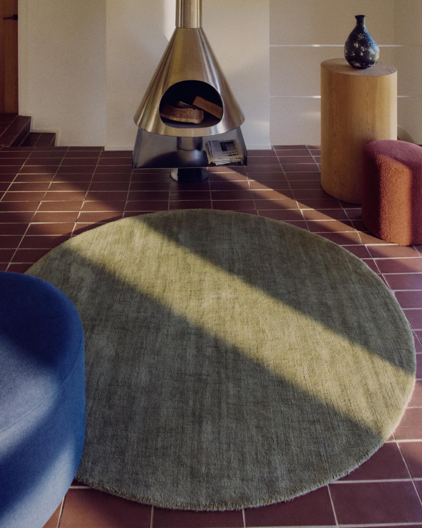 Runder Teppich Empuries, grün, Ø 200 cm in Grün präsentiert im Onlineshop von KAQTU Design AG. Teppich ist von Kave Home