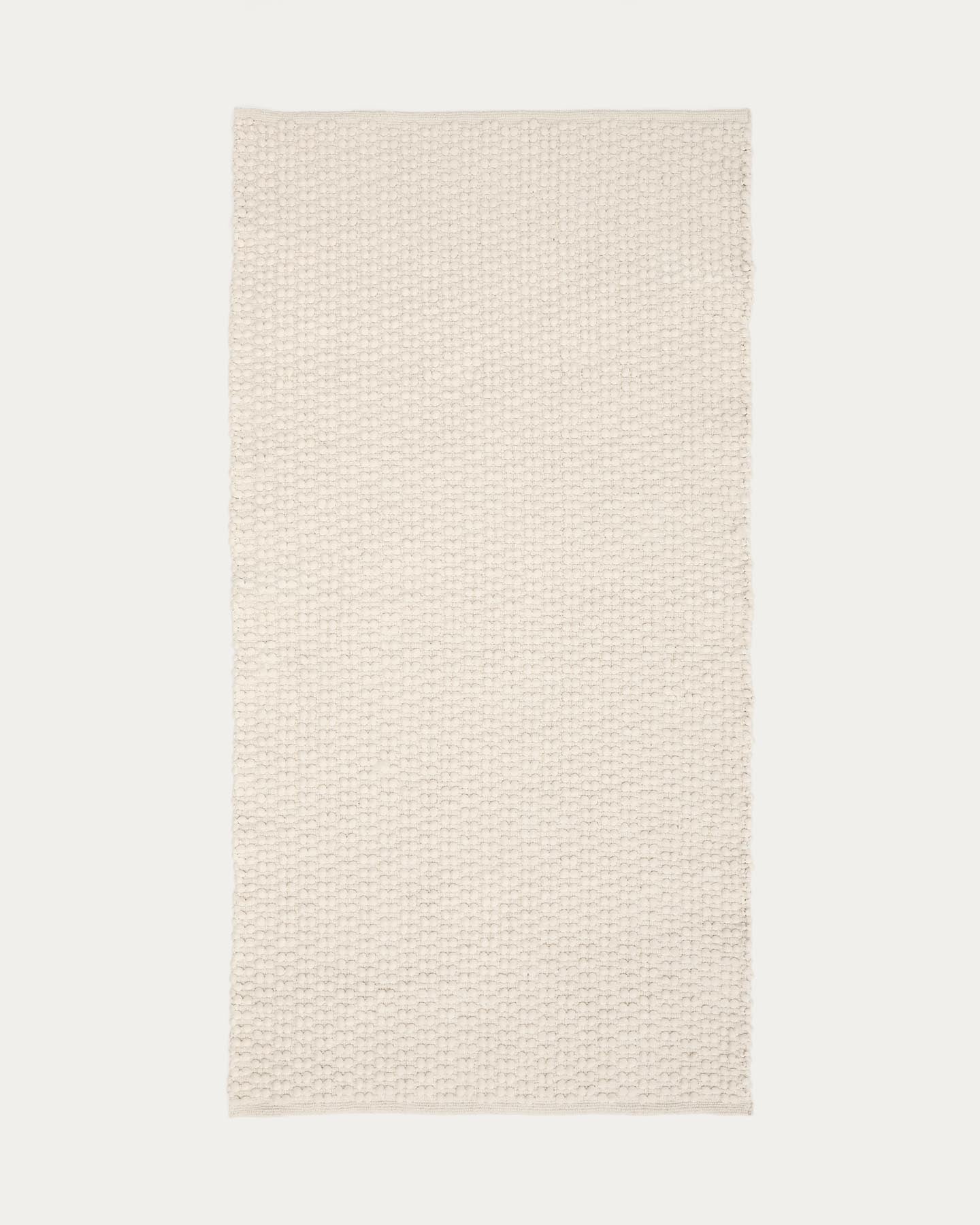 Teppichläufer Mascarell Baumwolle und Polyester weiss 70 x 140 cm in Weiss präsentiert im Onlineshop von KAQTU Design AG. Teppich ist von Kave Home