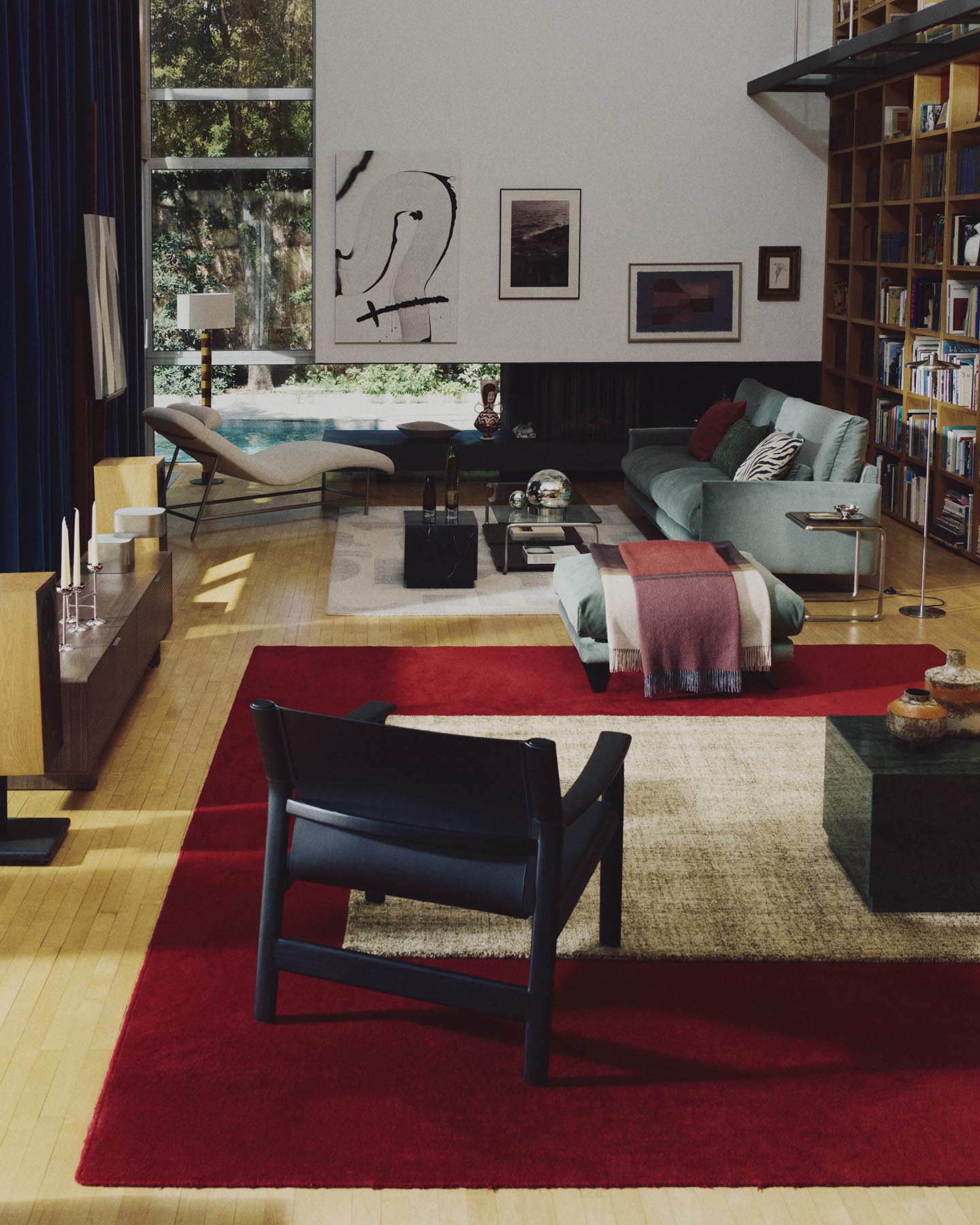 Wollmix-Teppich mit Mini-Bouclé-Effekt, 200 x 300 cm in Grün präsentiert im Onlineshop von KAQTU Design AG. Teppich ist von Kave Home