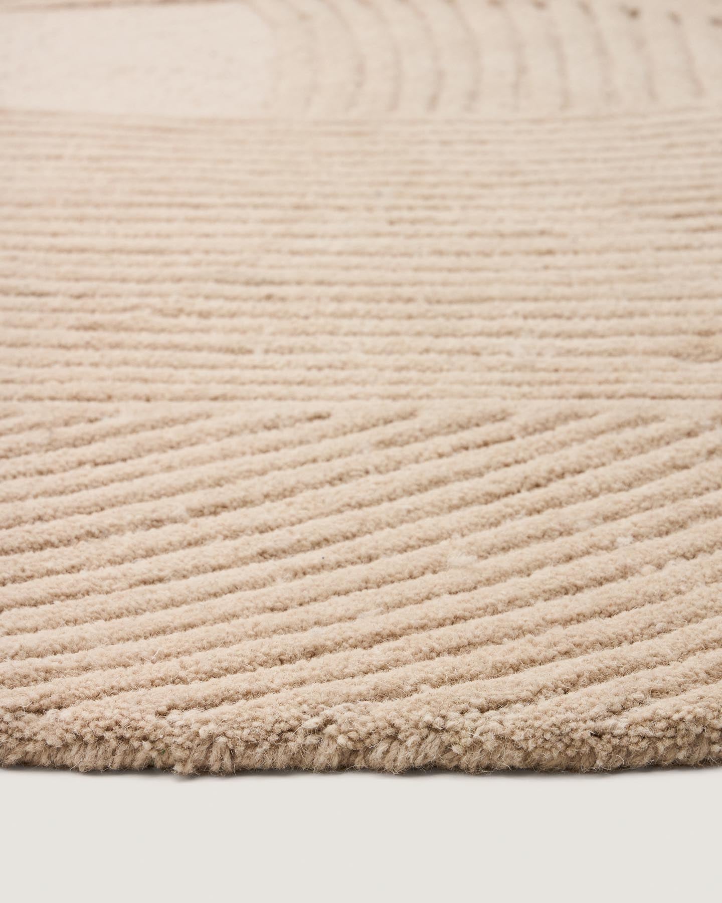 Teppich Domm aus Wolle beige 160 x 230 cm in Ecru präsentiert im Onlineshop von KAQTU Design AG. Teppich ist von Kave Home