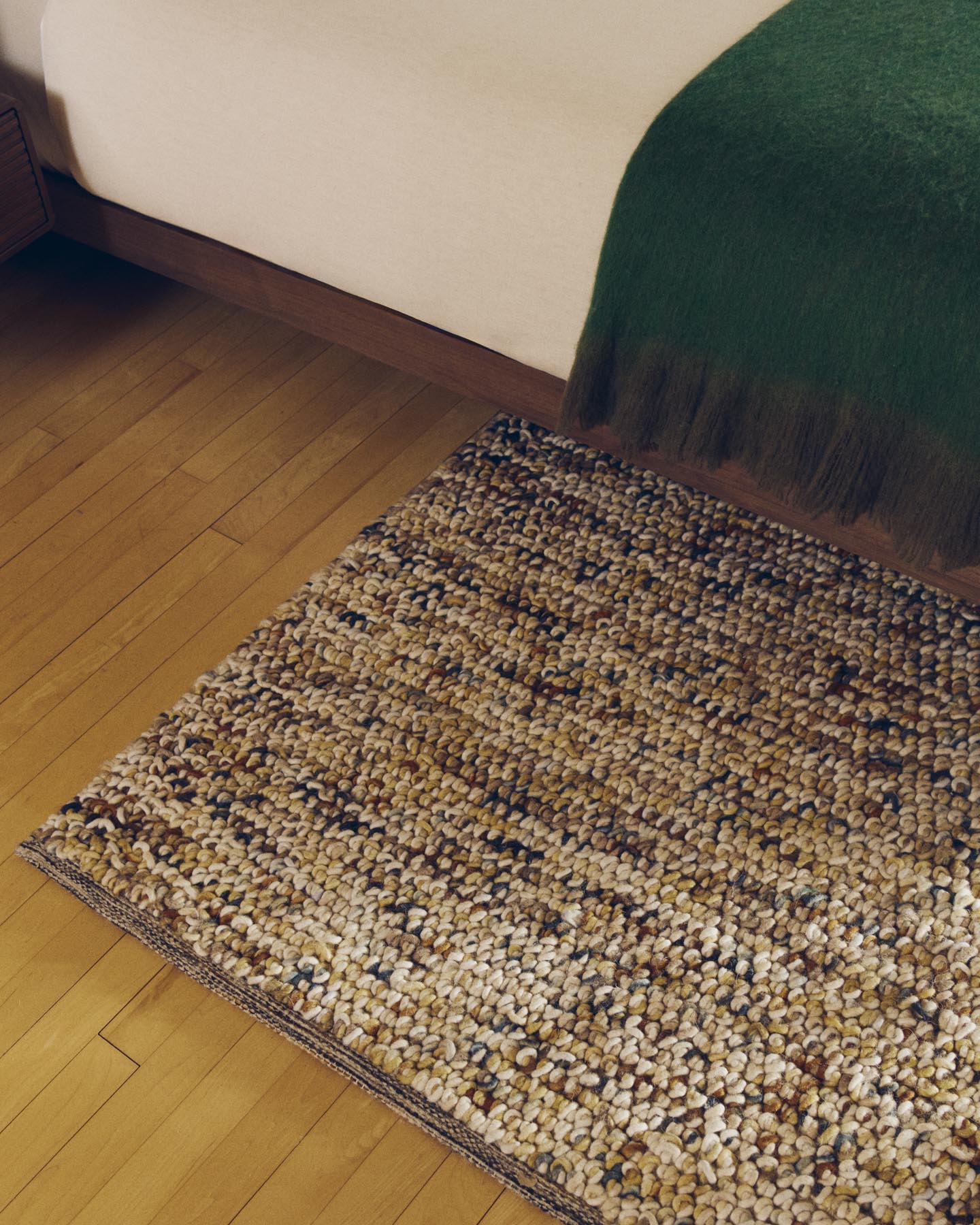 Bouclé-Wollteppich Elanis, mehrfarbig, 160 x 230 cm in Mehrfarbig präsentiert im Onlineshop von KAQTU Design AG. Teppich ist von Kave Home