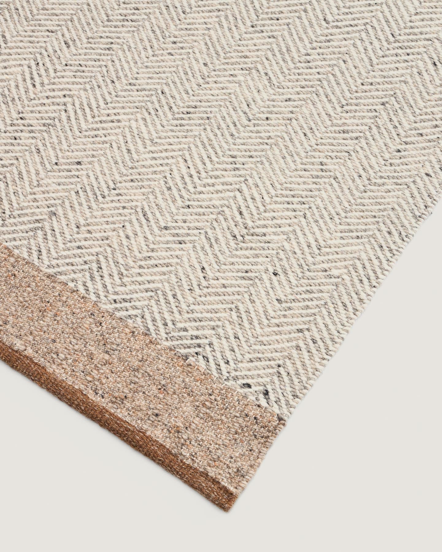 Läufer aus Wolle Nifelia mit Jacquard-Muster, beige, 200 x 80 cm in Beige präsentiert im Onlineshop von KAQTU Design AG. Teppich ist von Kave Home