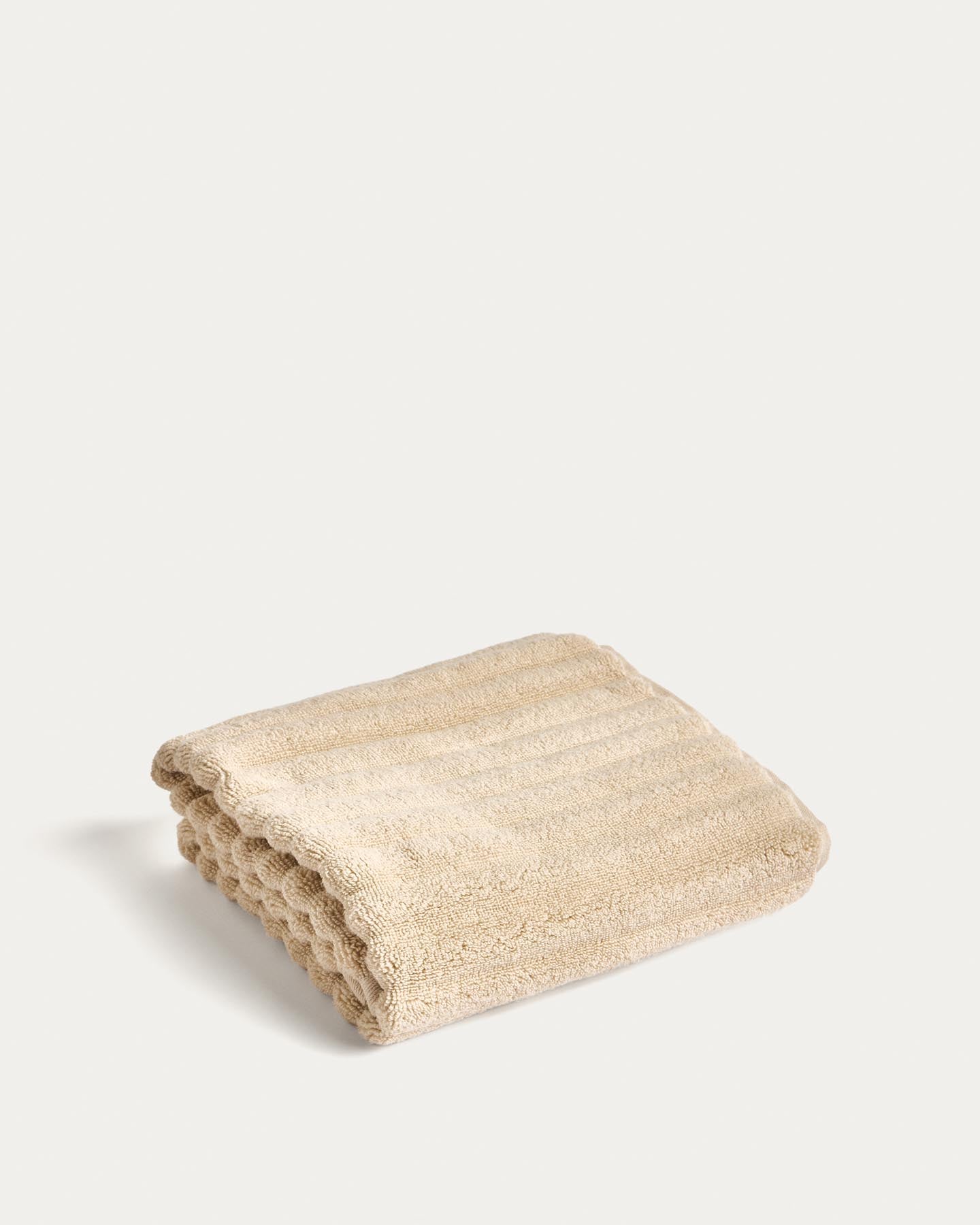 Handtuch Navira aus 100 % Baumwolle, beige, 50 x 90 cm in Beige präsentiert im Onlineshop von KAQTU Design AG. Handtuch ist von Kave Home