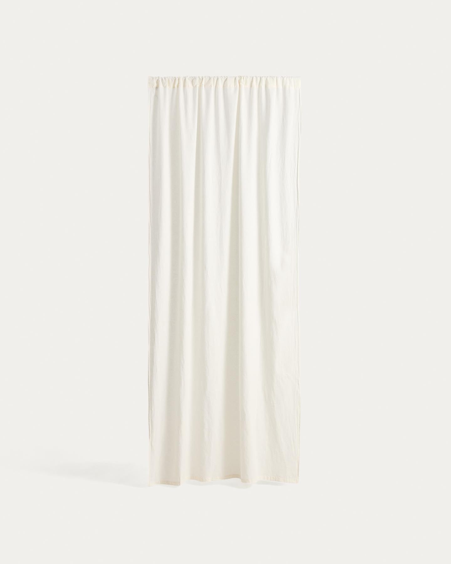 Vorhang Nolira aus Leinenmischung in Ecru 140 x 270 cm in Ecru präsentiert im Onlineshop von KAQTU Design AG. Vorhang ist von Kave Home