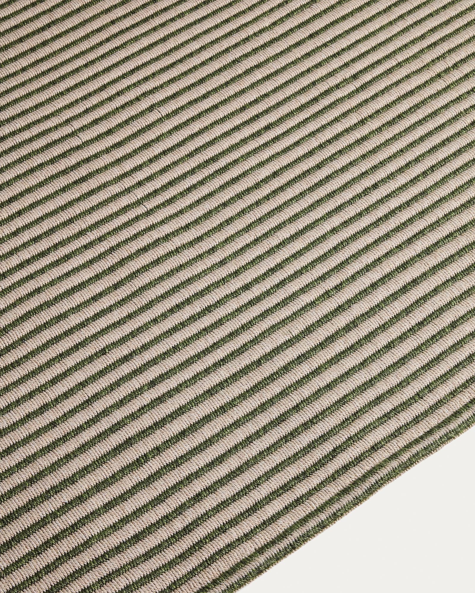 Eleganter Outdoor Teppich Ardelia in grün/beige, 200 x 300 cm, gefertigt aus langlebigen Synthetikfasern, perfekt für den Außenbereich.