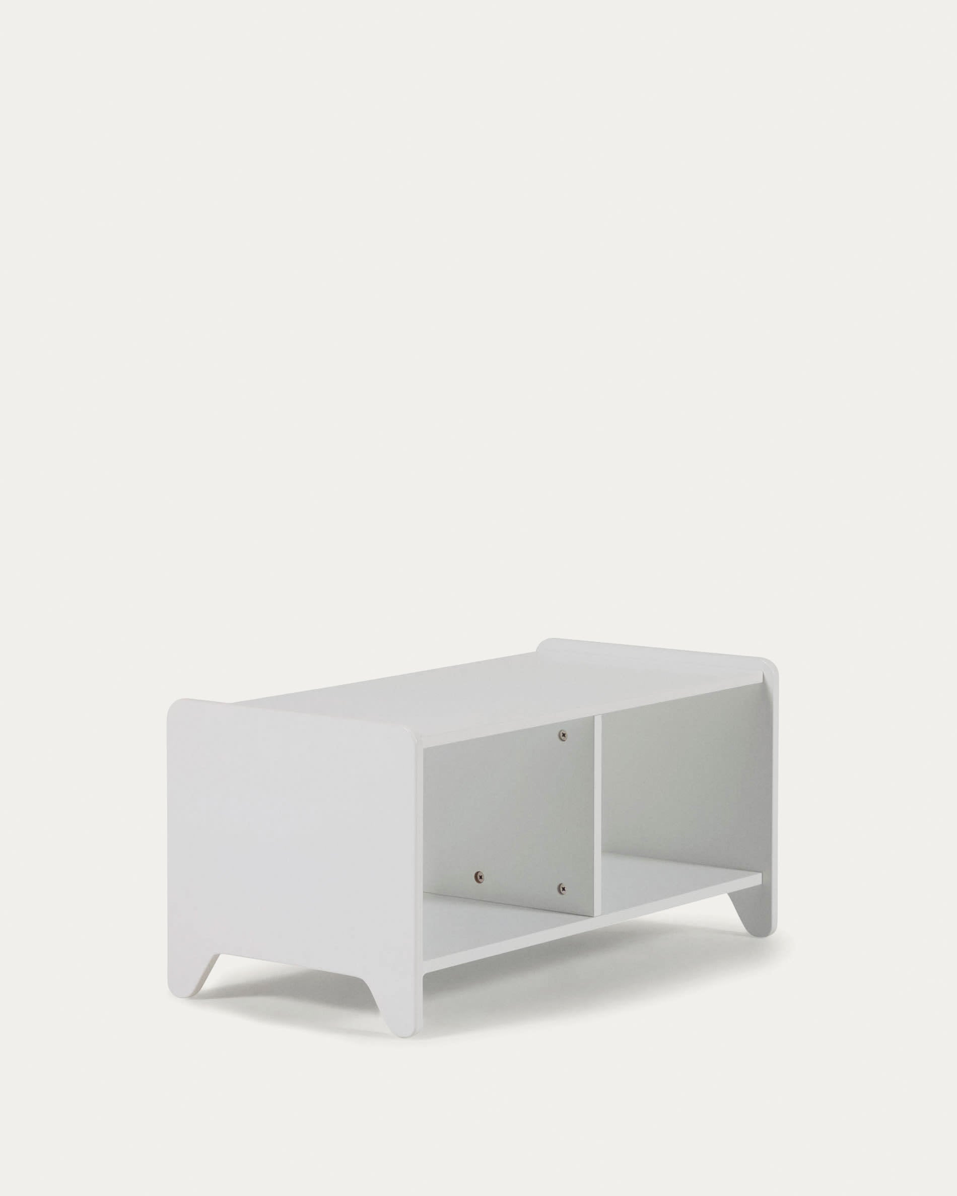 Weisses MDF-Sideboard, 78 cm, für Kinderzimmer. Vielseitig, stilvoll, mit Stauraum und personalisierbar.