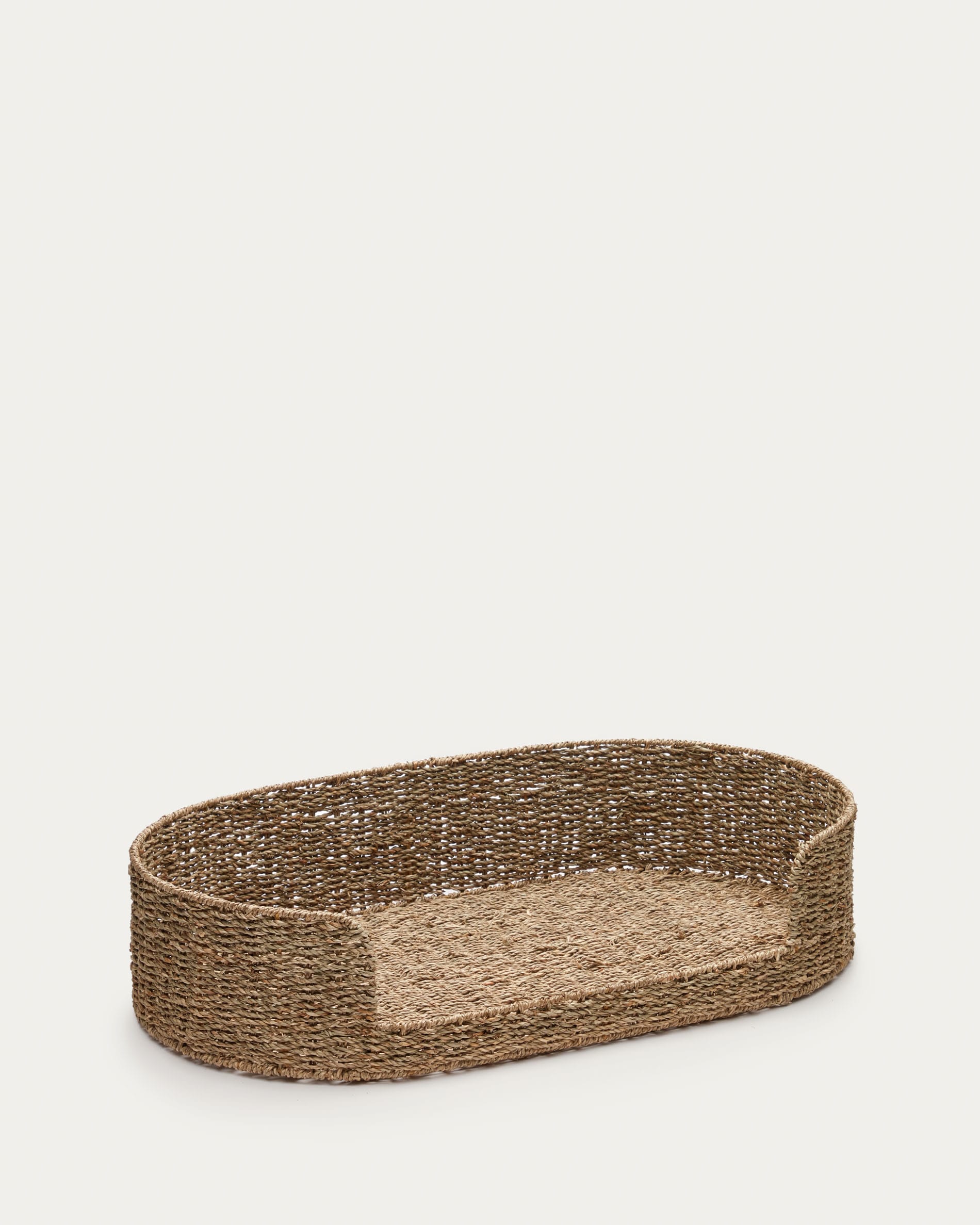 Komfortables Haustierbett aus Naturfasern, Ø 80 x 45 cm, von Kave Home. Perfekt für große Haustiere, nachhaltig und stilvoll.