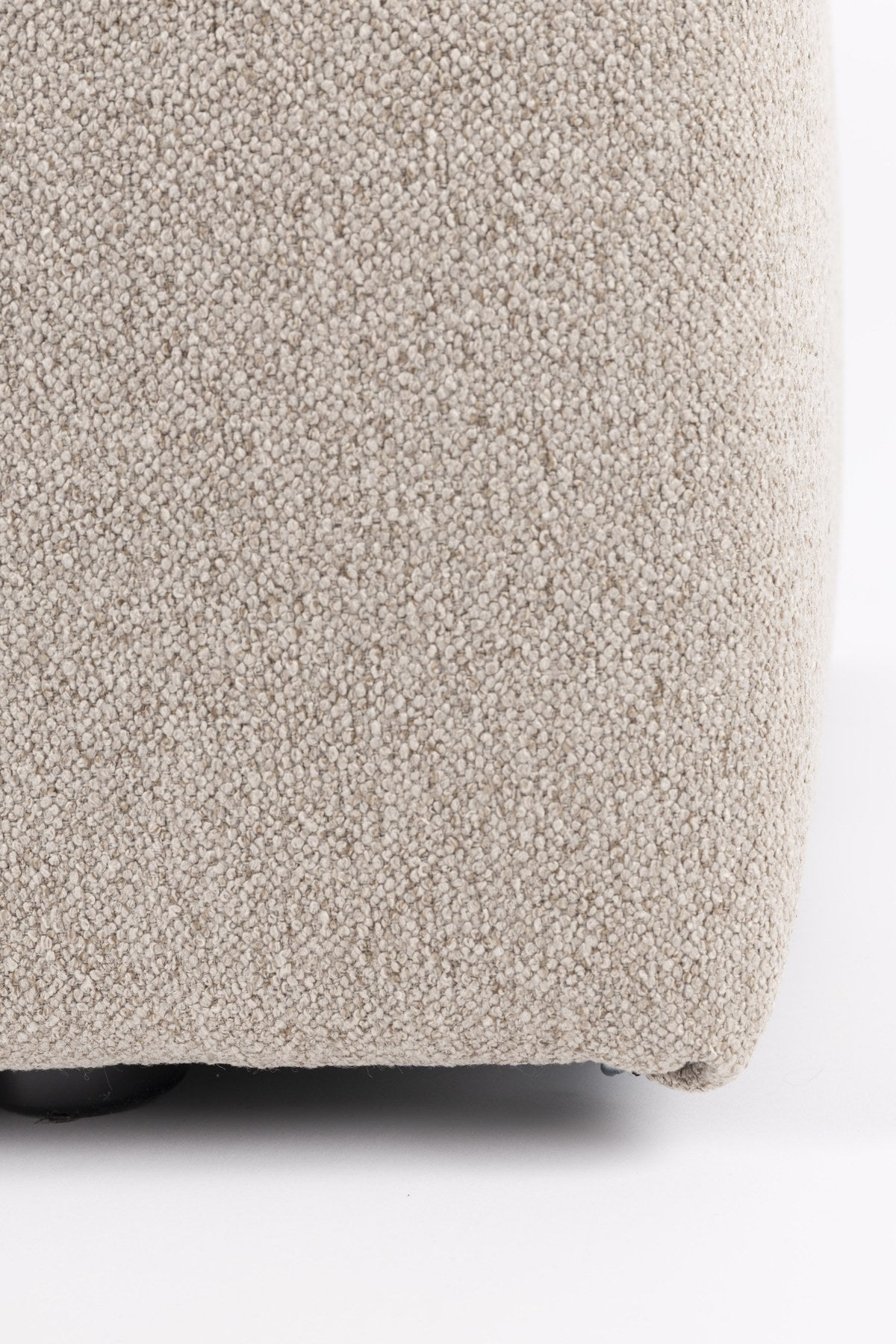 Modulares Sofa-Element in Cappuccino/Beige von Zuiver, Sitzfläche aus Polyester mit Polyurethan-Füllung, linksseitiges Sitzmodul.