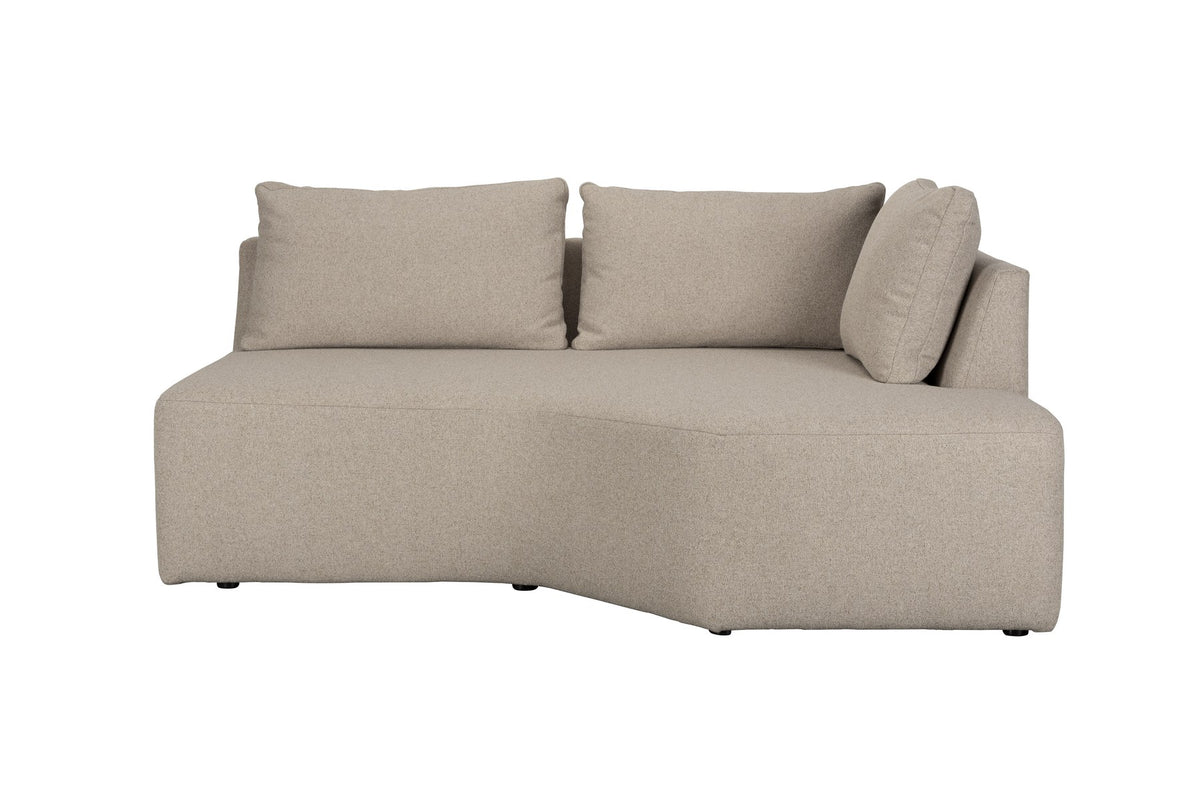 Sofa-Sitzelement Prosper Seat Right in Cappuccino/Beige, Bezug aus Polyester mit Polyurethan-Füllung, rechtes Modul eines modularen Sofas.