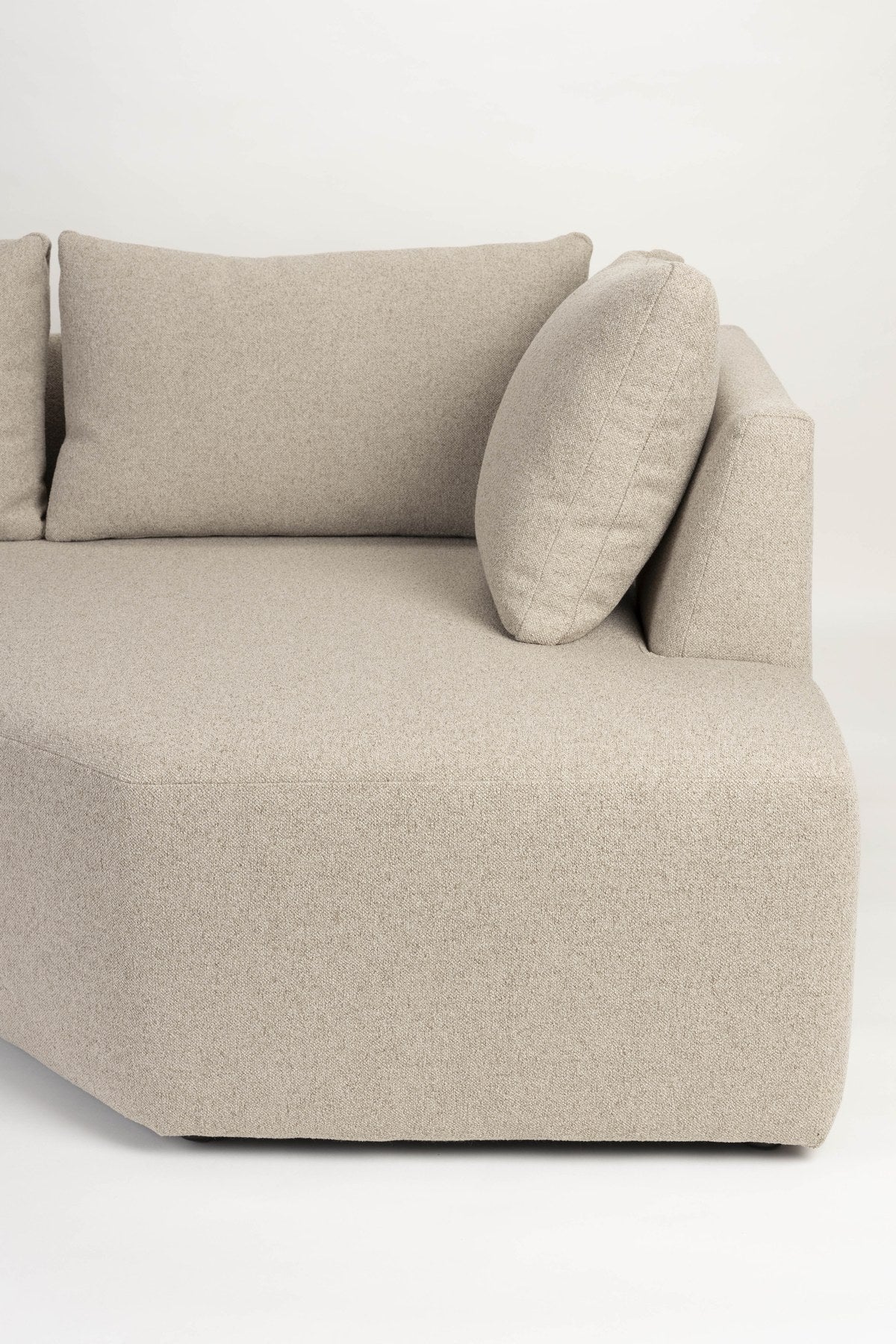 Sofa-Sitzelement Prosper Seat Right in Cappuccino/Beige, Bezug aus Polyester mit Polyurethan-Füllung, rechtes Modul eines modularen Sofas.
