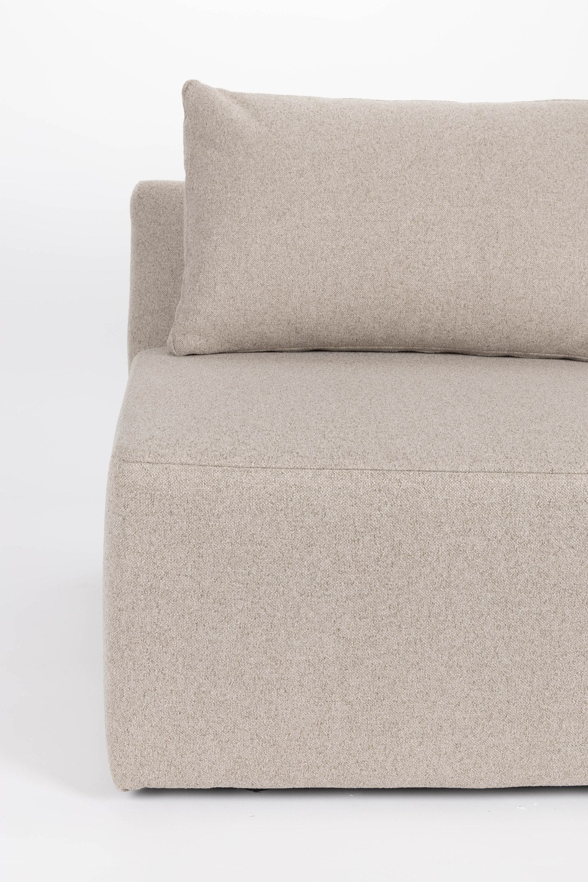 Sofa-Sitzelement Prosper Seat Right in Cappuccino/Beige, Bezug aus Polyester mit Polyurethan-Füllung, rechtes Modul eines modularen Sofas.
