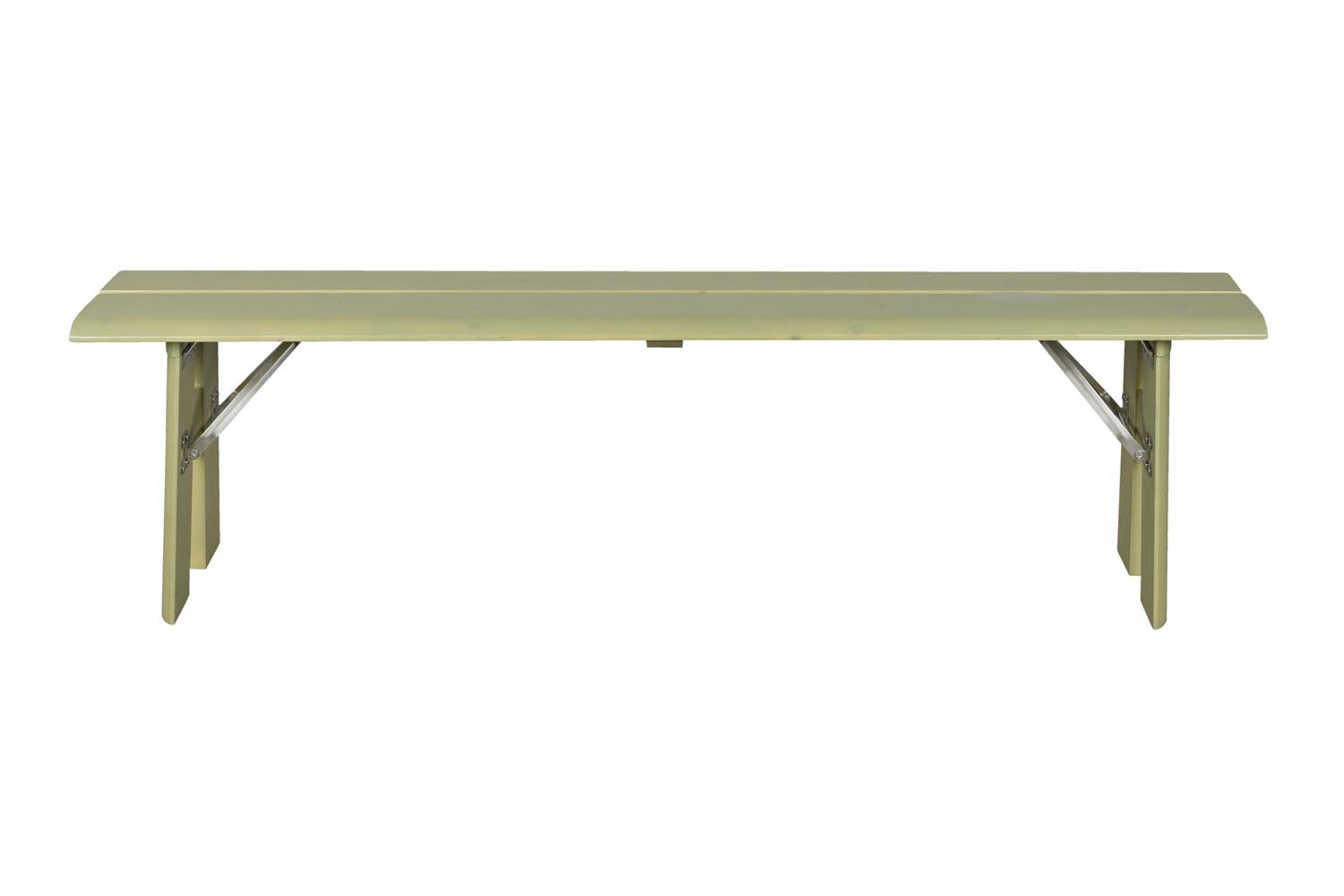 Entdecken Sie die elegante Gartenbank Avenue von Zuiver – ausklappbar, aus Kiefernholz und perfekt für entspannte Stunden im Freien.