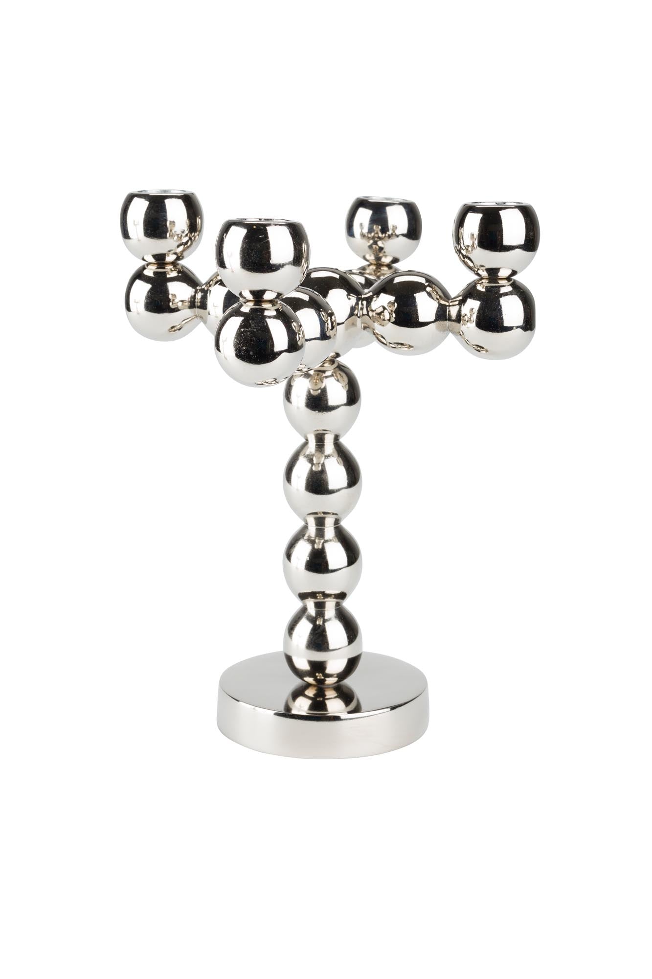 Kerzenständer Bubbles Four Shiny Silver in Silber präsentiert im Onlineshop von KAQTU Design AG. Kerzenständer ist von Zuiver