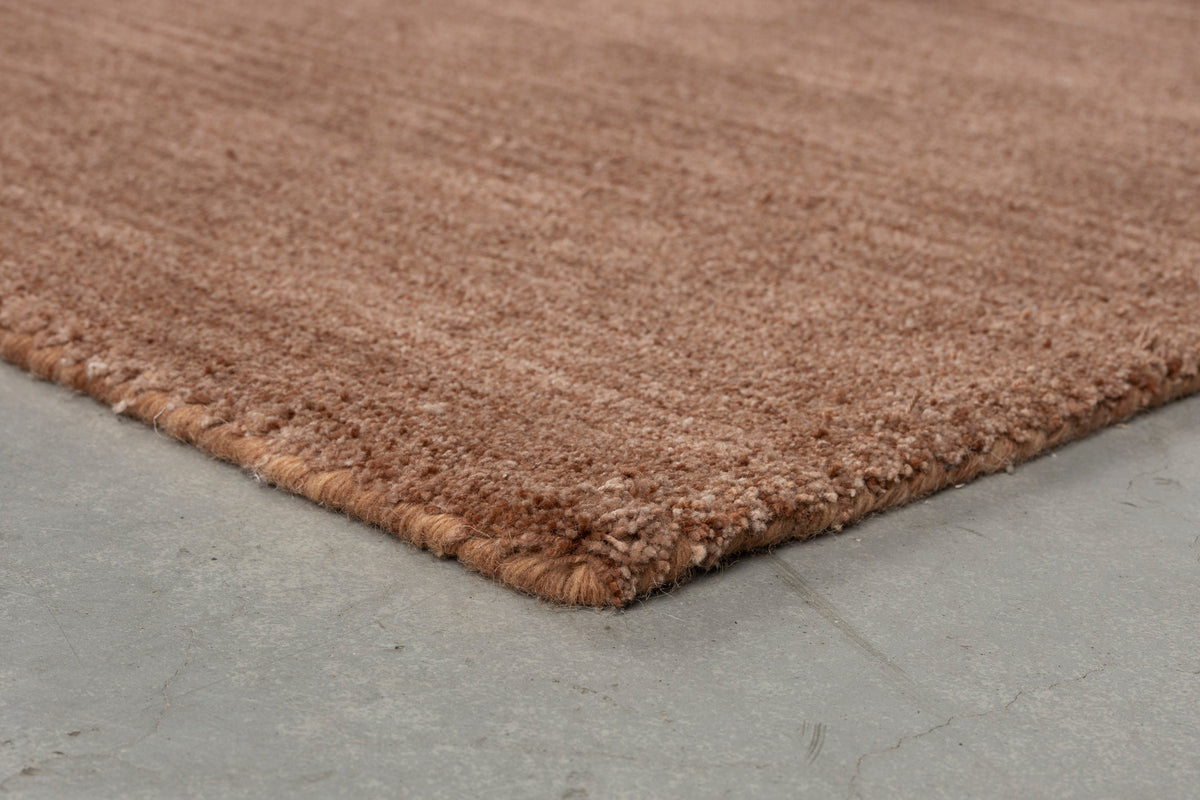 Teppich Luwte von Zuiver aus Polyester und Baumwolle in Rot oder Beige, ohne Fransen